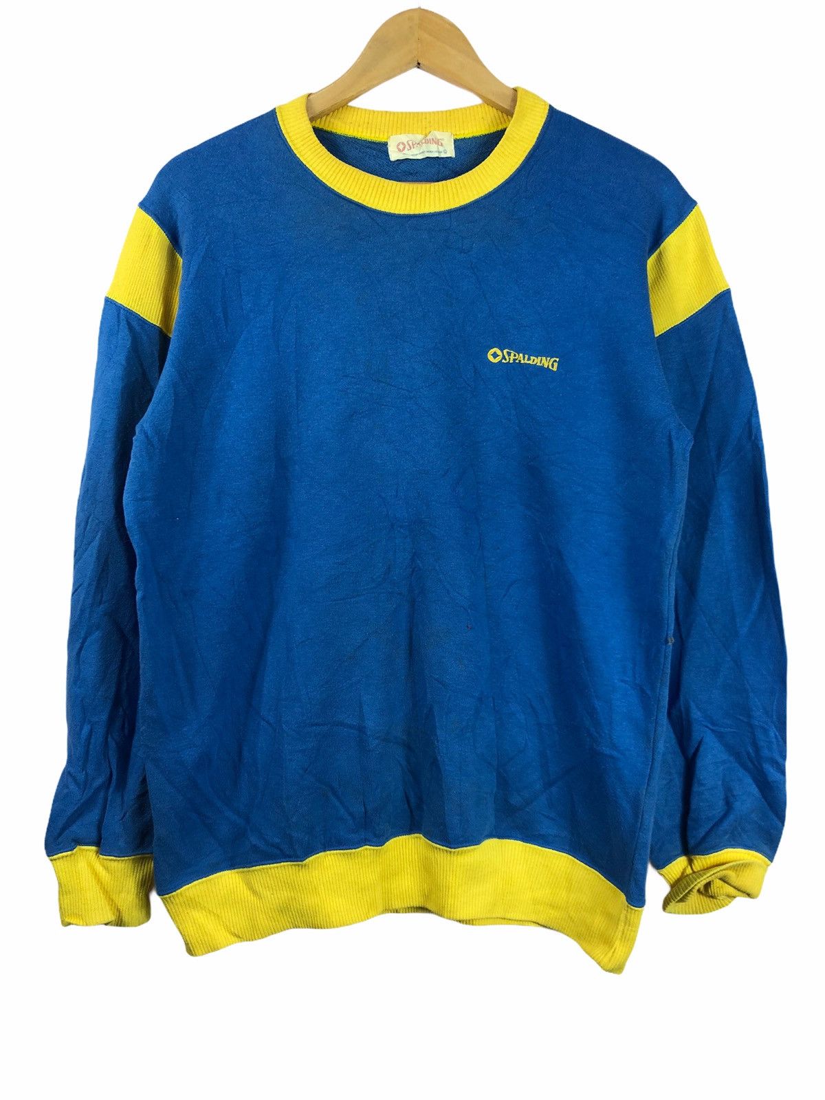 Spalding VINTAGE SPALDING LONG SLEEVE BLUE SWEATSHIRT Size US L / EU 52-54 / 3 - 1 Thumbnail