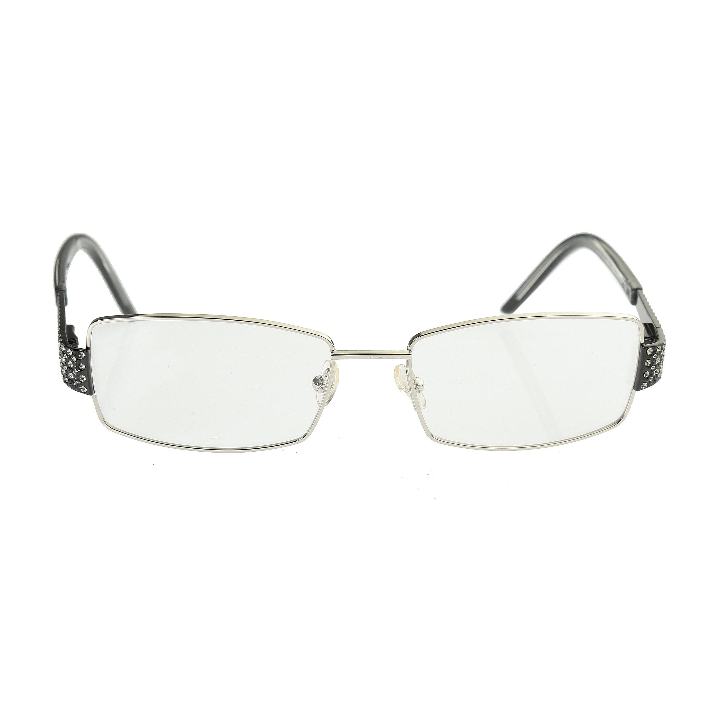 Valentino Valentino '90s Crystal Black Rectangular Frame Glasses Size ONE SIZE - 3 Thumbnail