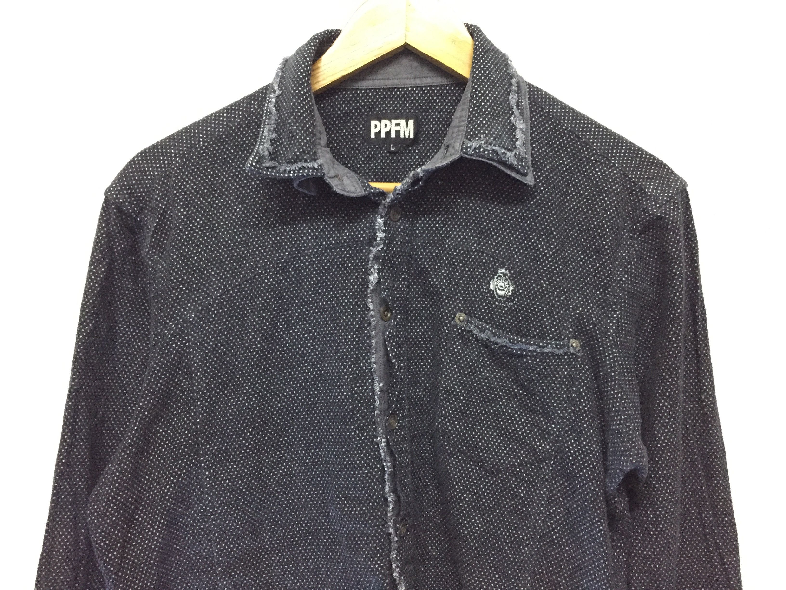PPFM PPFM velour fringe polka dot shirt Size US M / EU 48-50 / 2 - 3 Thumbnail