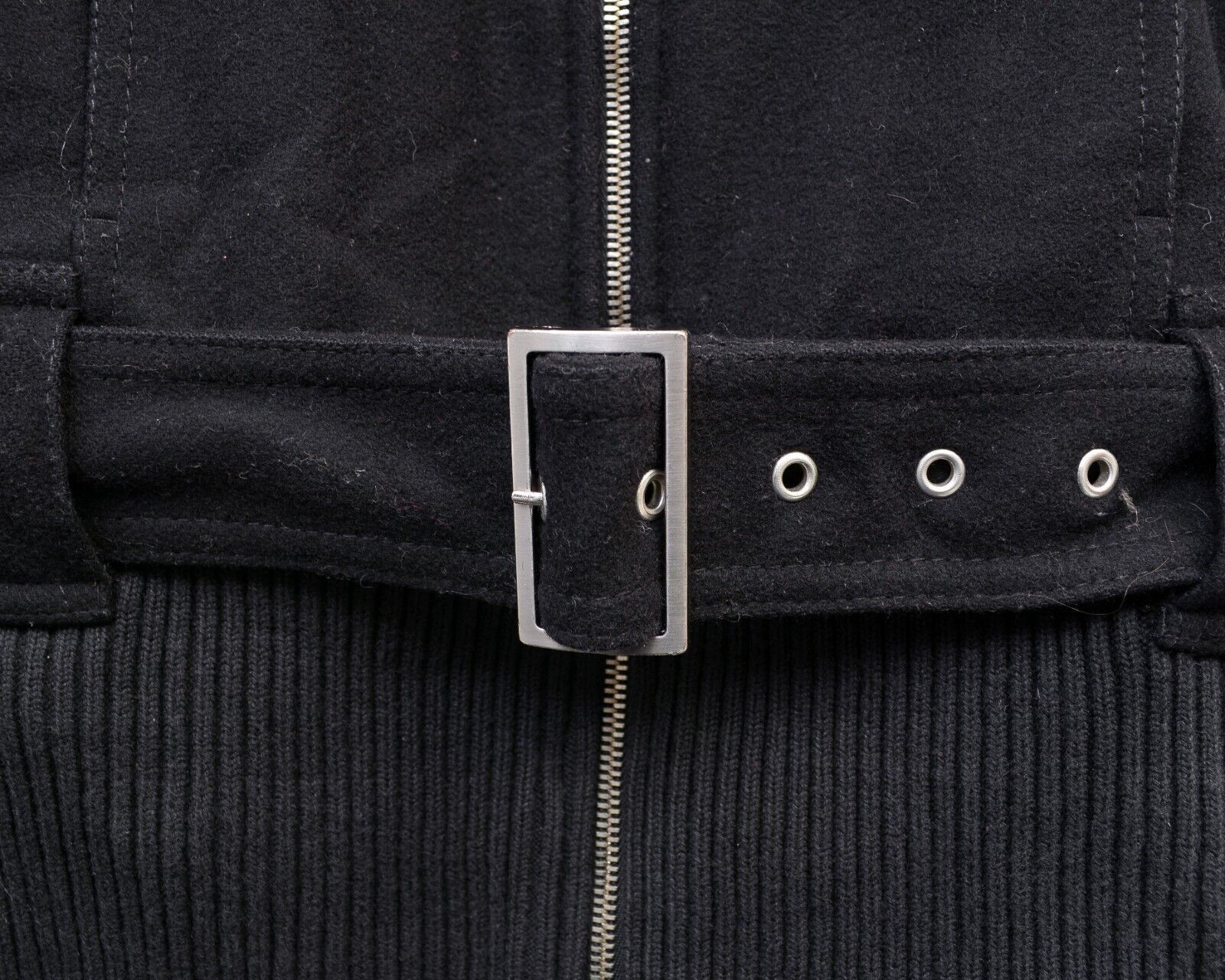 Marc O'Polo Virgin Wool Coat EU 38 Jacket Black Zip Up Overcoat Knit Size M / US 6-8 / IT 42-44 - 4 Thumbnail