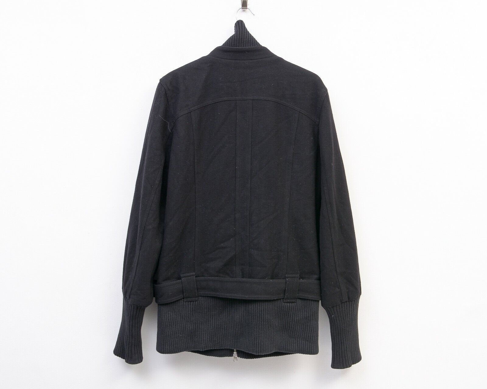 Marc O'Polo Virgin Wool Coat EU 38 Jacket Black Zip Up Overcoat Knit Size M / US 6-8 / IT 42-44 - 2 Thumbnail