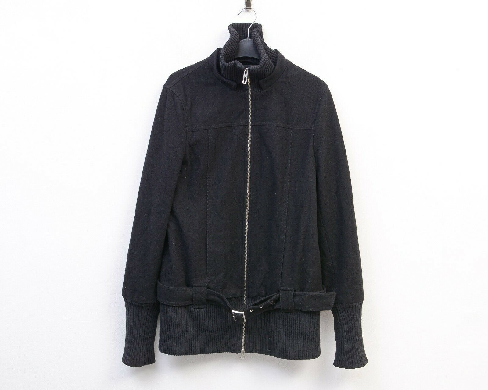Marc O'Polo Virgin Wool Coat EU 38 Jacket Black Zip Up Overcoat Knit Size M / US 6-8 / IT 42-44 - 1 Thumbnail