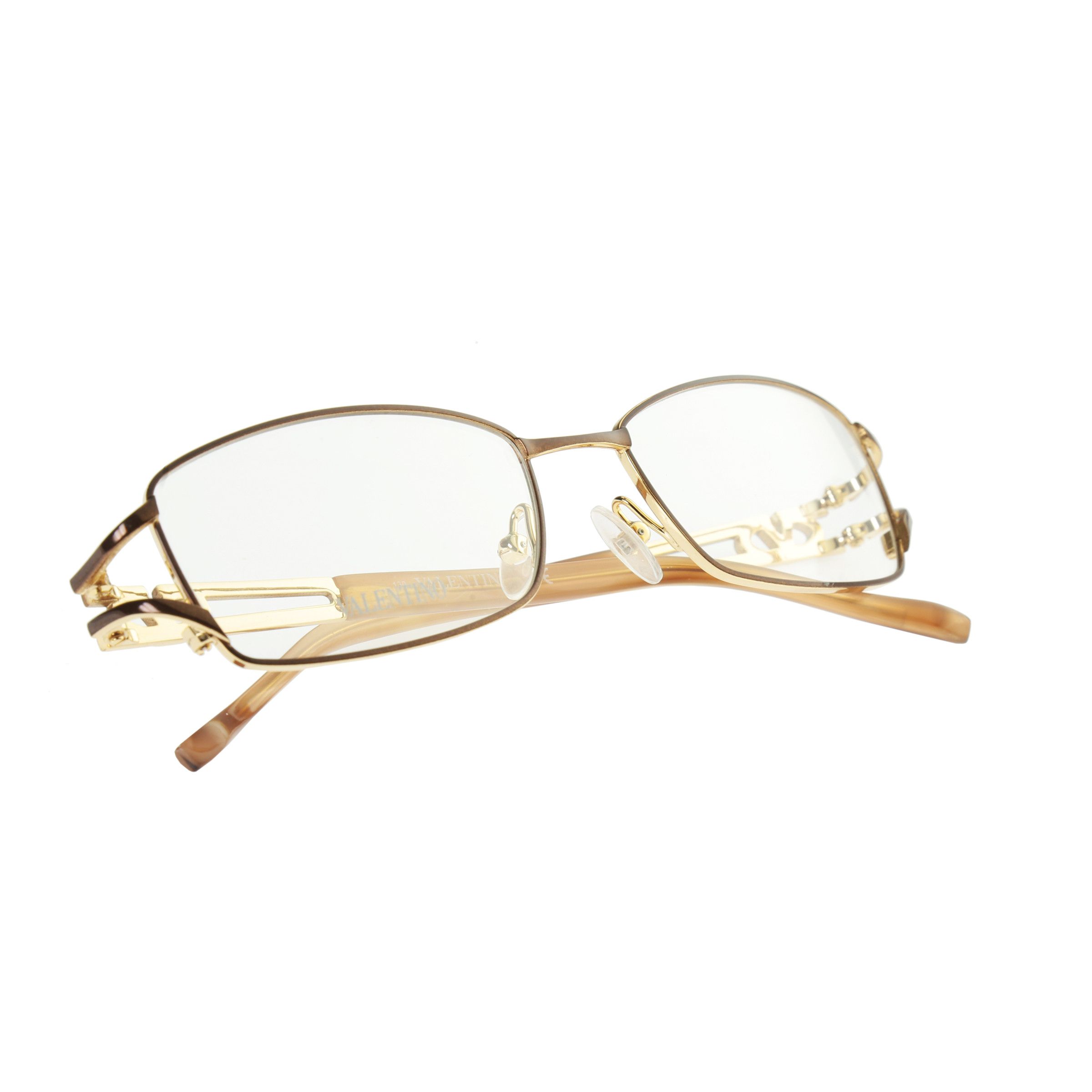 Valentino Valentino '90s Crystal Signature Rectangular Frame Glasses Size ONE SIZE - 4 Thumbnail