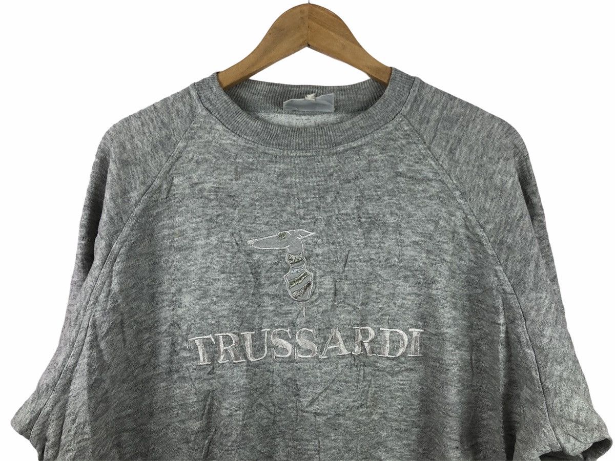Trussardi VINTAGE TRUSSARDI LONG SLEEVE GREY SWEATSHIRT Size US M / EU 48-50 / 2 - 3 Thumbnail