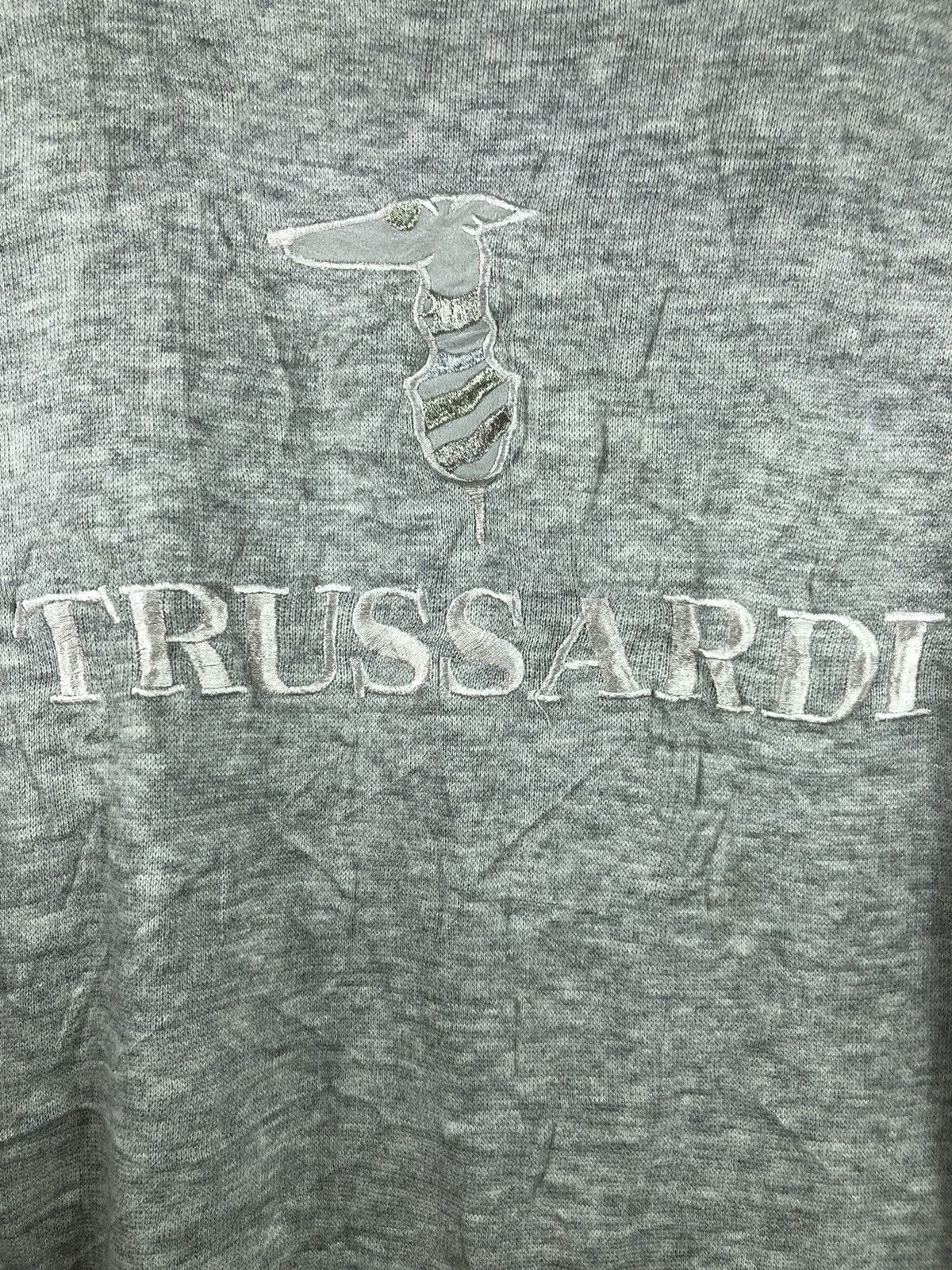 Trussardi VINTAGE TRUSSARDI LONG SLEEVE GREY SWEATSHIRT Size US M / EU 48-50 / 2 - 4 Thumbnail