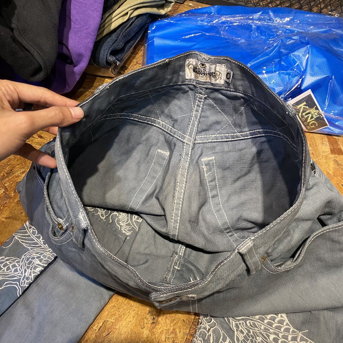 Japanese Brand RARE‼️Sukajan Dragon Embroidered Denim Jeans Grey Size US 30 / EU 46 - 12 Thumbnail