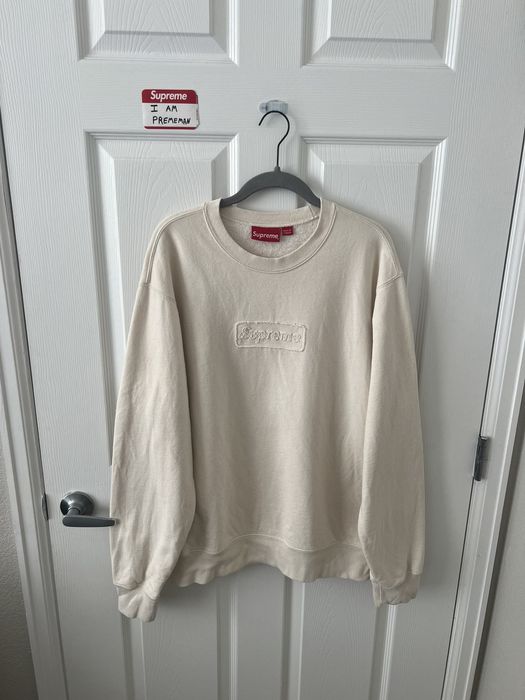 Supreme Supreme cut out logo crewneck natural medium SS20 box logo