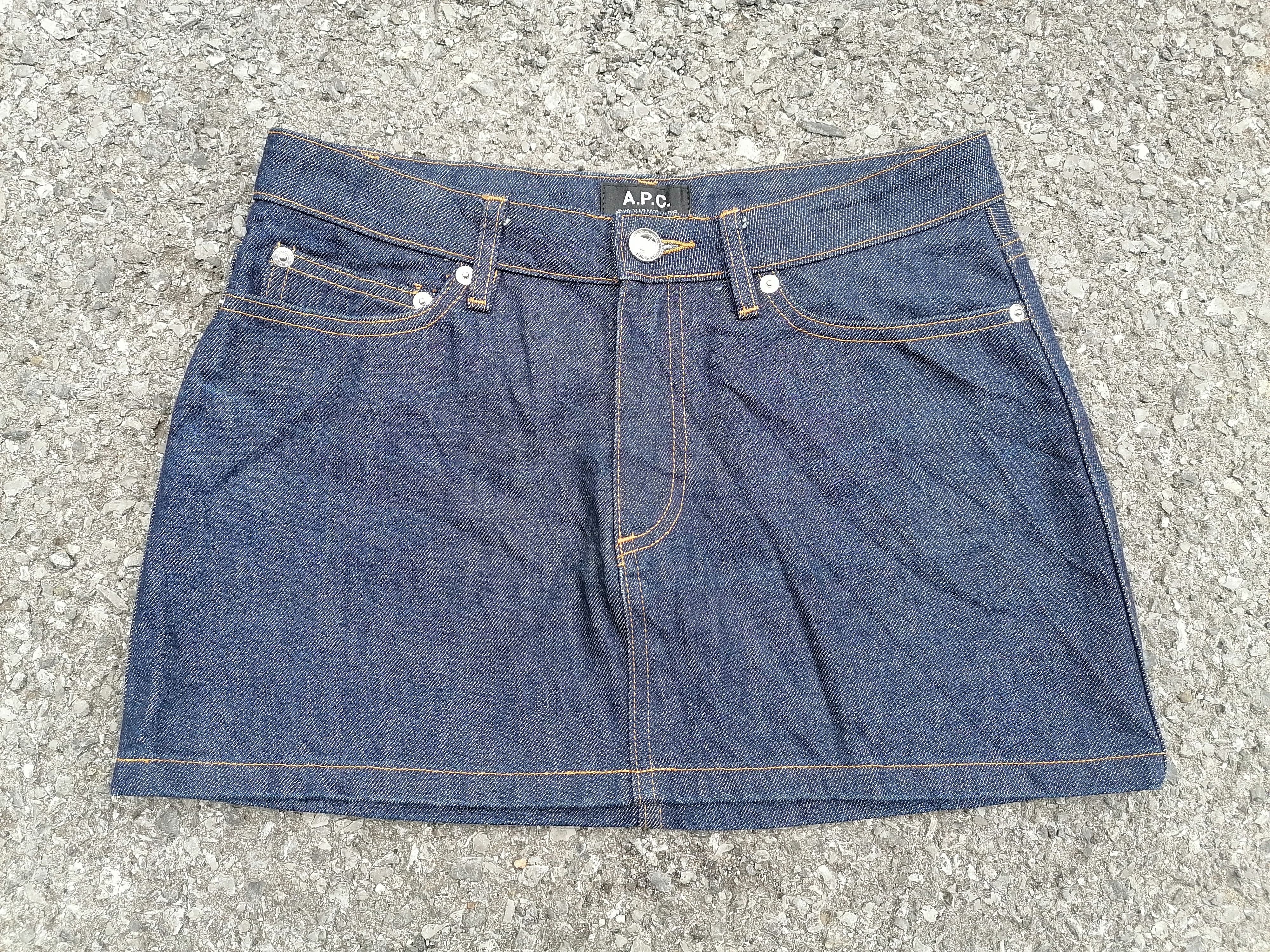 A.P.C Japanese Raw Denim Mini - Skirt