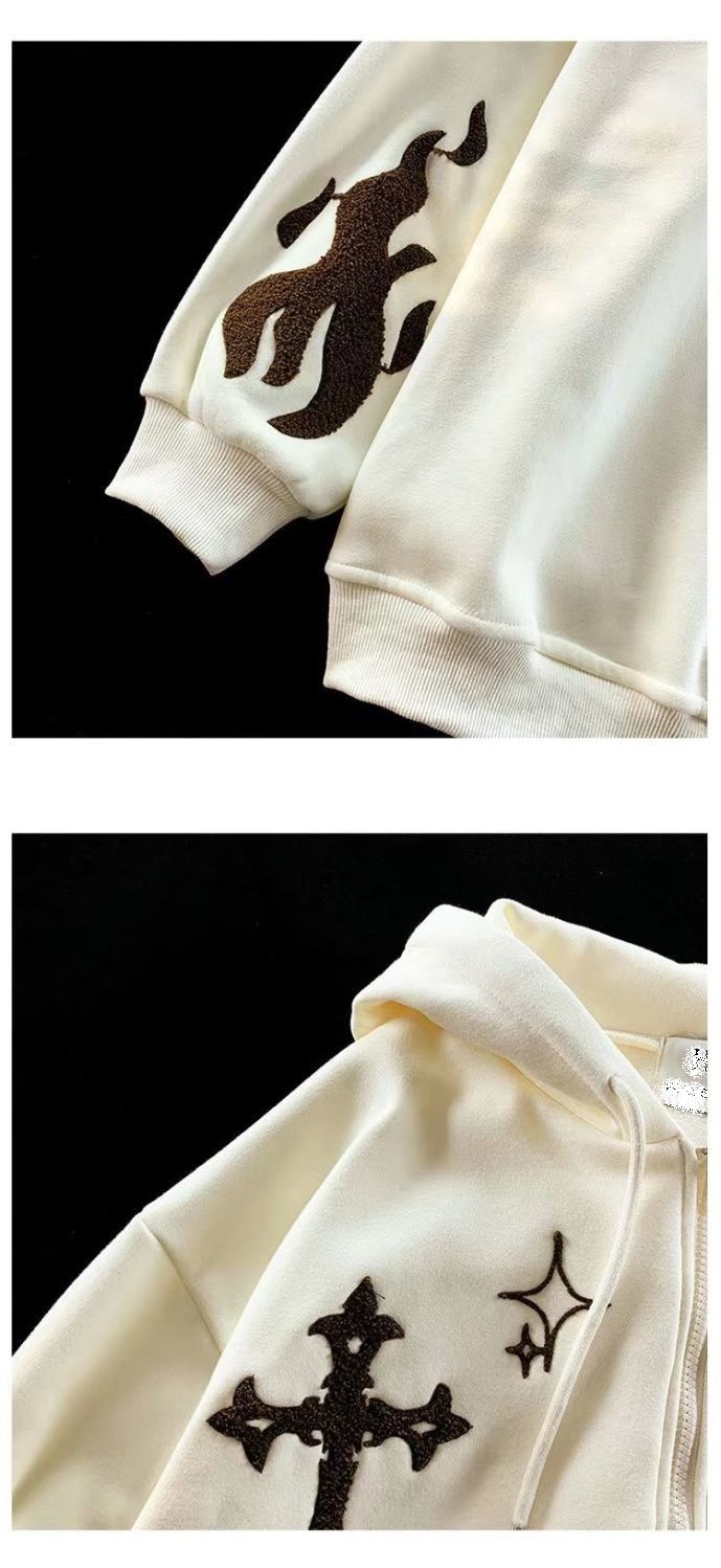 Japanese Brand Embroidered Cardigan Hoodies Size US M / EU 48-50 / 2 - 5 Thumbnail