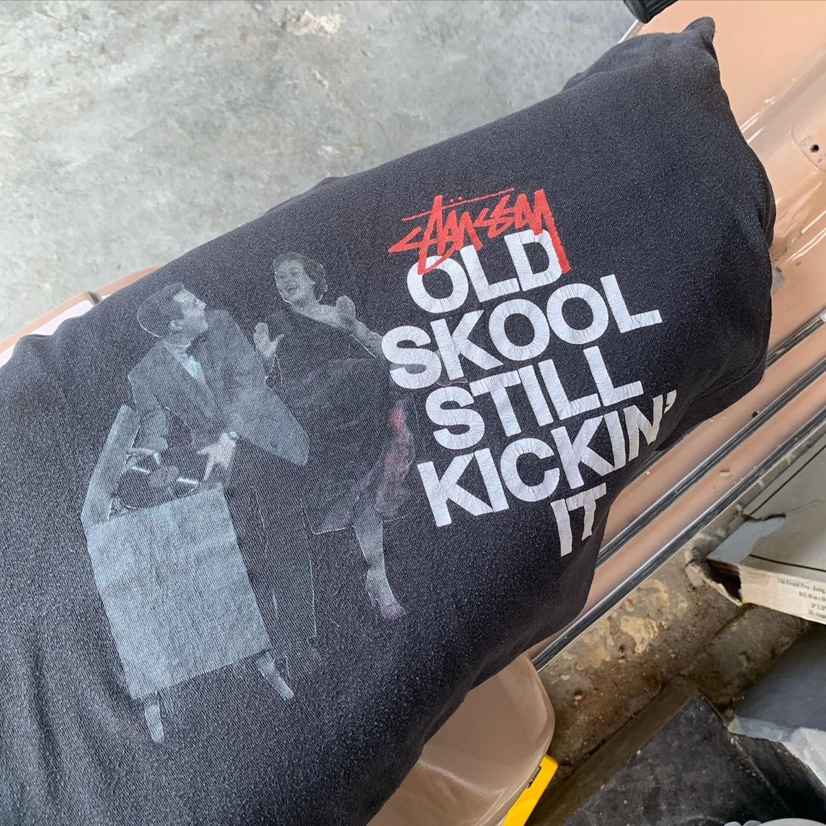 【OLD STUSSY】Stussy Old Skool Still Kickin' It Tee VTG Stussy Old Skool Still Kickin' It Pink Long Sleeve