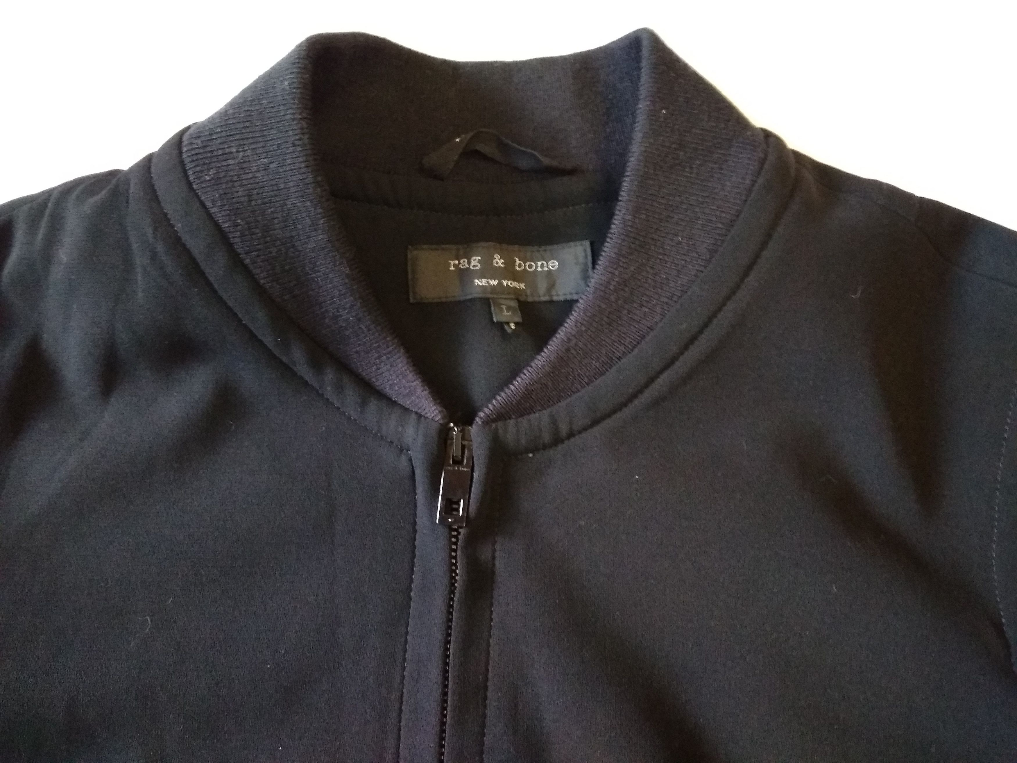 Rag & Bone × Vintage Rag & Bone WMN VINTAGE Bomber Jacket leather sleeve Size L / US 10 / IT 46 - 3 Thumbnail