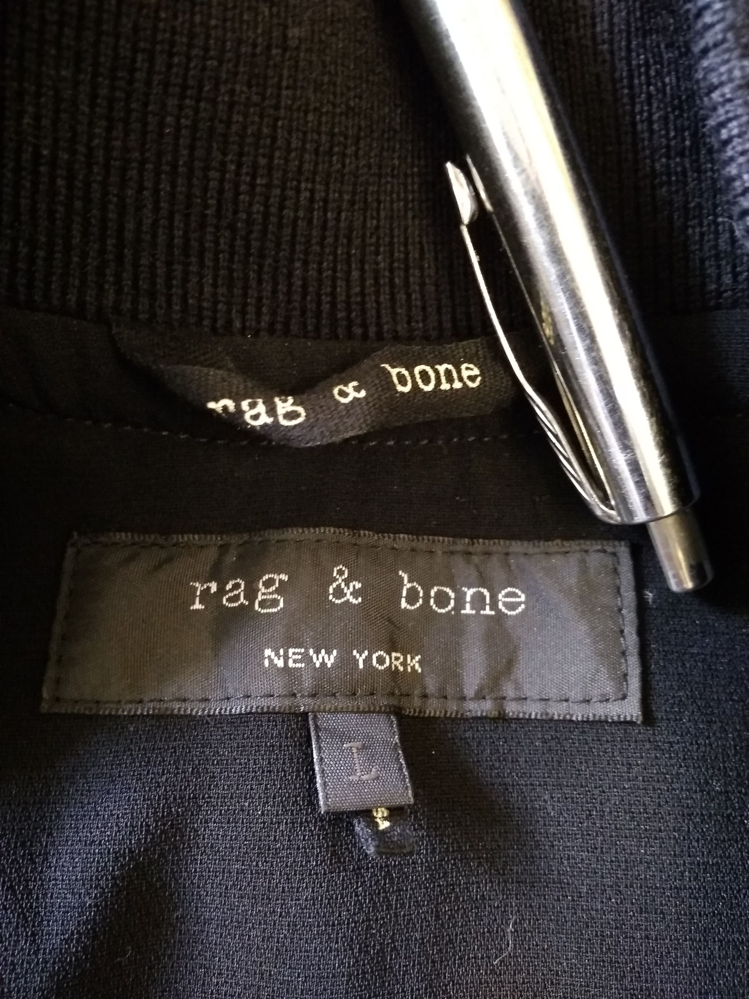 Rag & Bone × Vintage Rag & Bone WMN VINTAGE Bomber Jacket leather sleeve Size L / US 10 / IT 46 - 4 Thumbnail