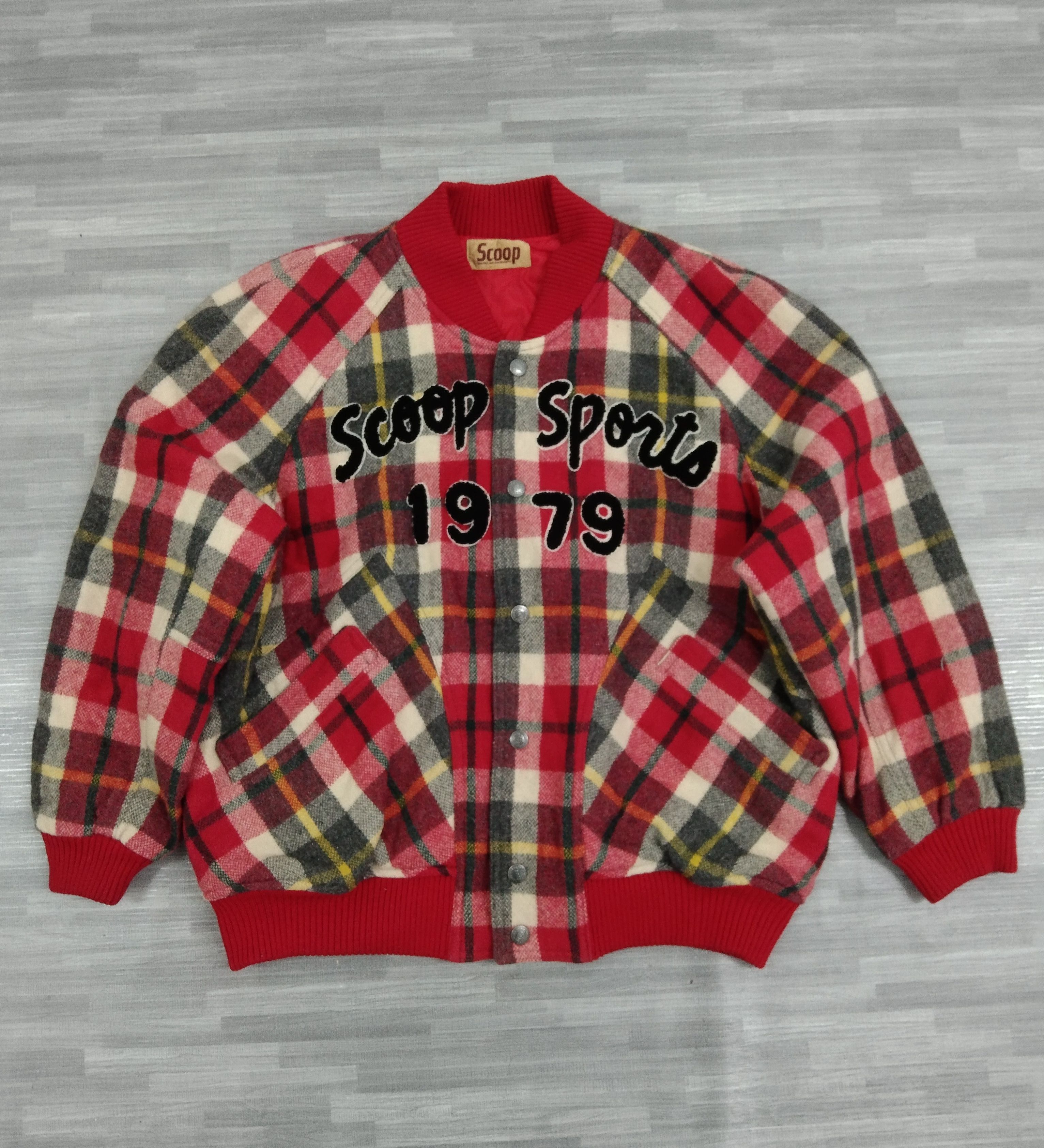 SCOOP VINTAGE VARSITY SCOOP TARTAN WOOL JACKET Size US M / EU 48-50 / 2 - 2 Thumbnail