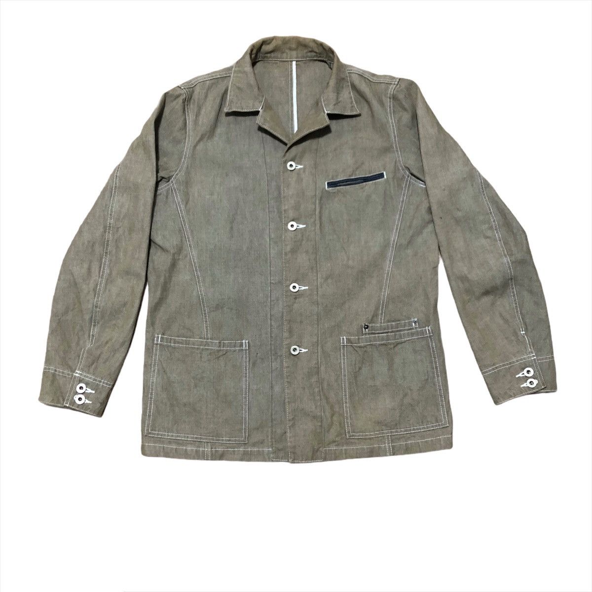 Designer × Japanese Brand × Takeo Kikuchi Japanese Brand Takeo Kikuchi Workwear Double Pocket Jacket Size US S / EU 44-46 / 1 - 1 Thumbnail