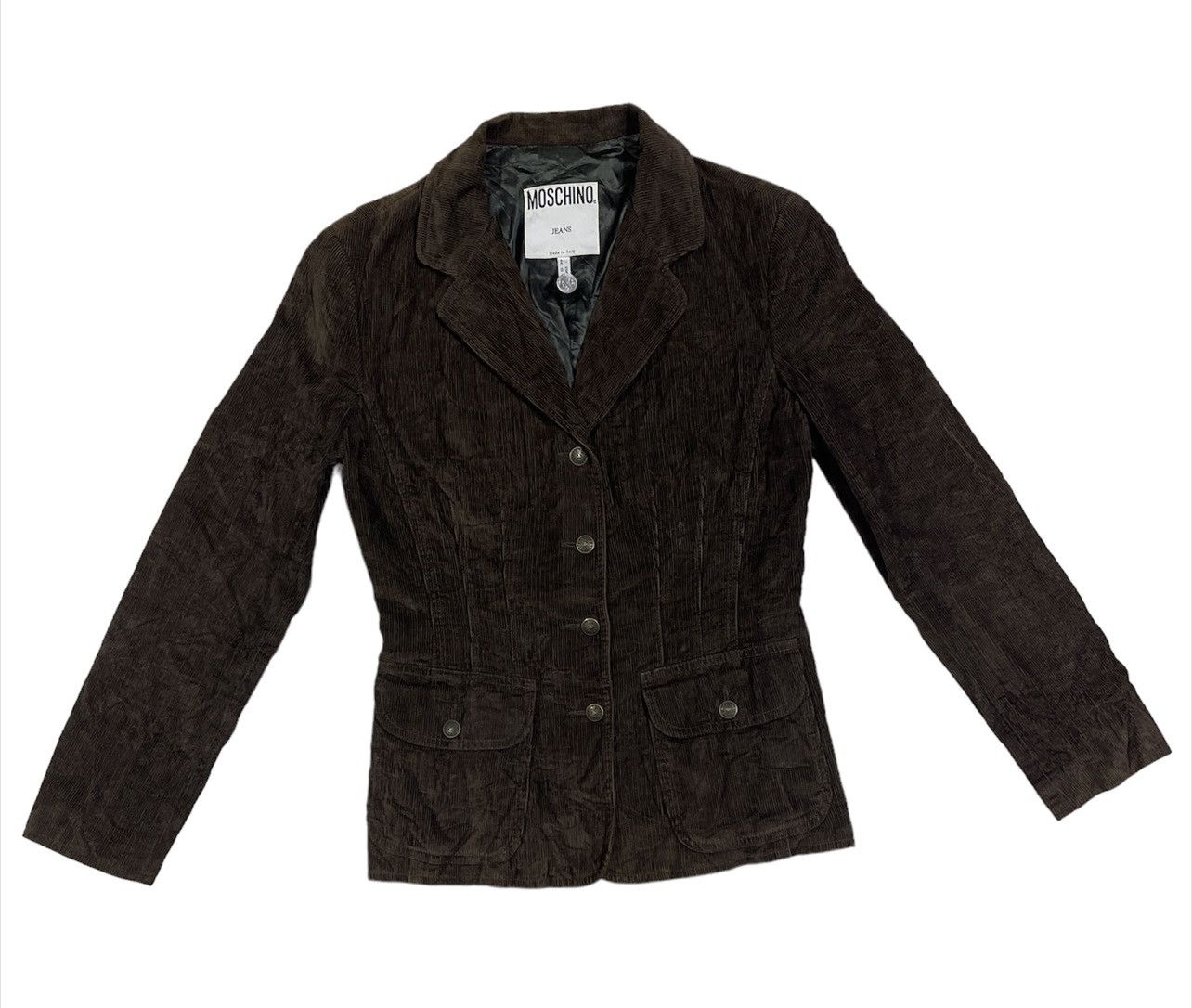 Moschino × Vintage VINTAGE MOSCHINO CORDUROY DENIM JACKET Size L / US 10 / IT 46 - 1 Thumbnail