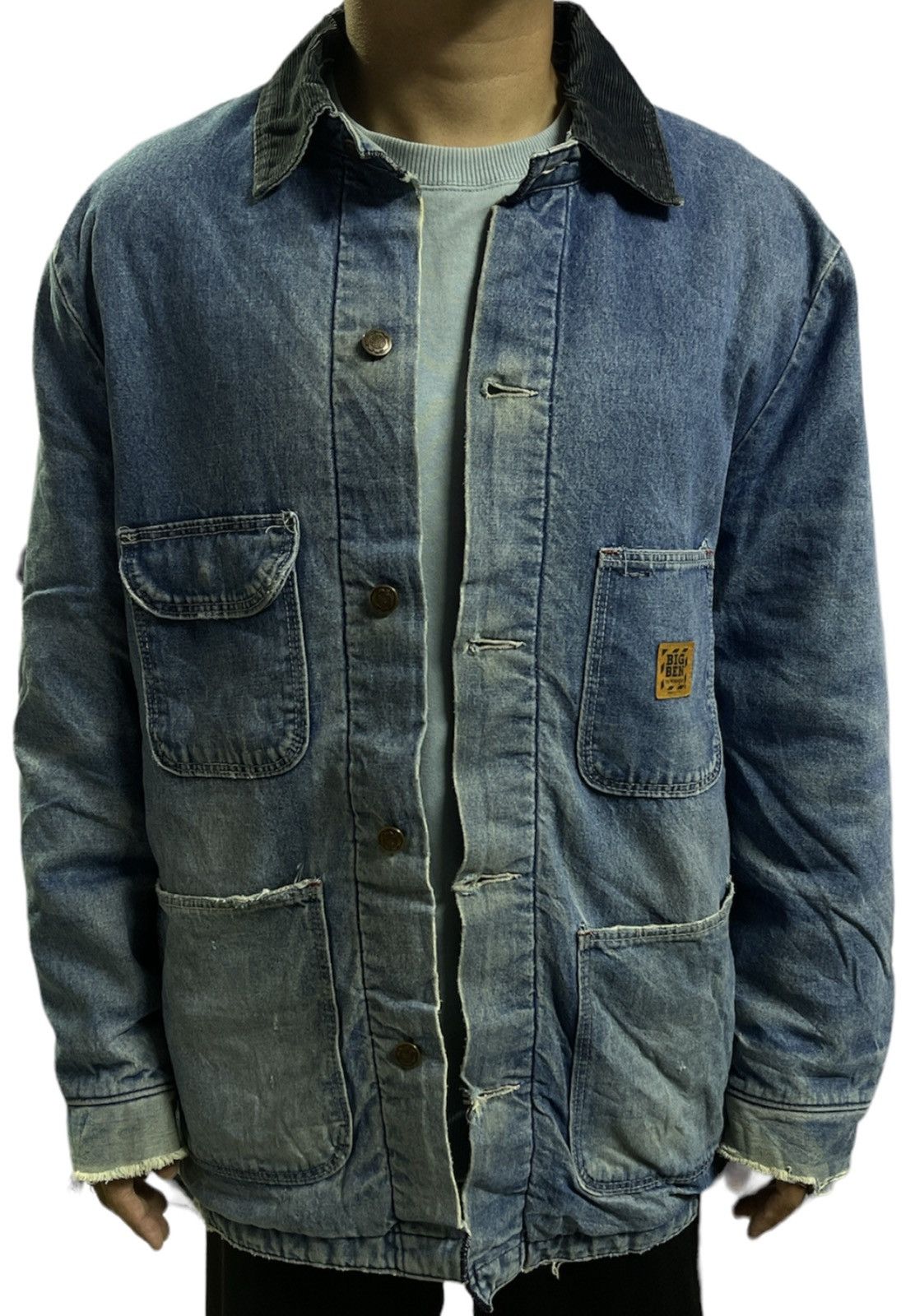 Vintage × Wrangler VINTAGE WRANGLER ‘BIG BEN’ CHORE JACKET DISTRESSED Size US L / EU 52-54 / 3 - 7 Thumbnail