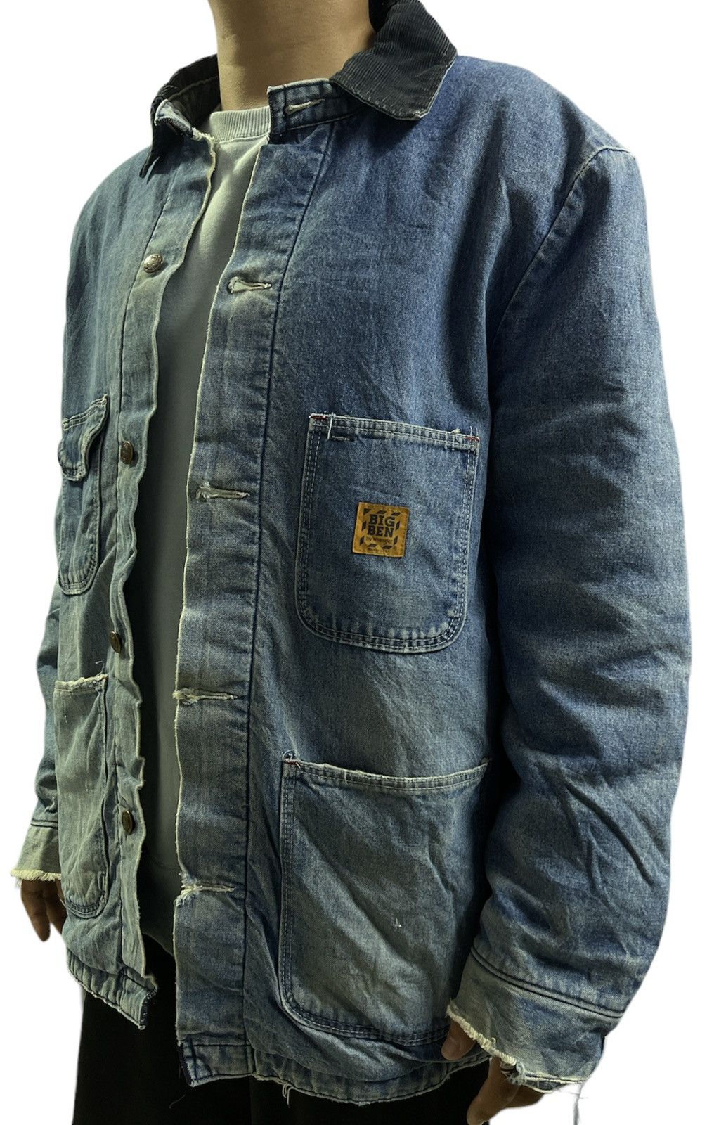 Vintage × Wrangler VINTAGE WRANGLER ‘BIG BEN’ CHORE JACKET DISTRESSED Size US L / EU 52-54 / 3 - 6 Thumbnail