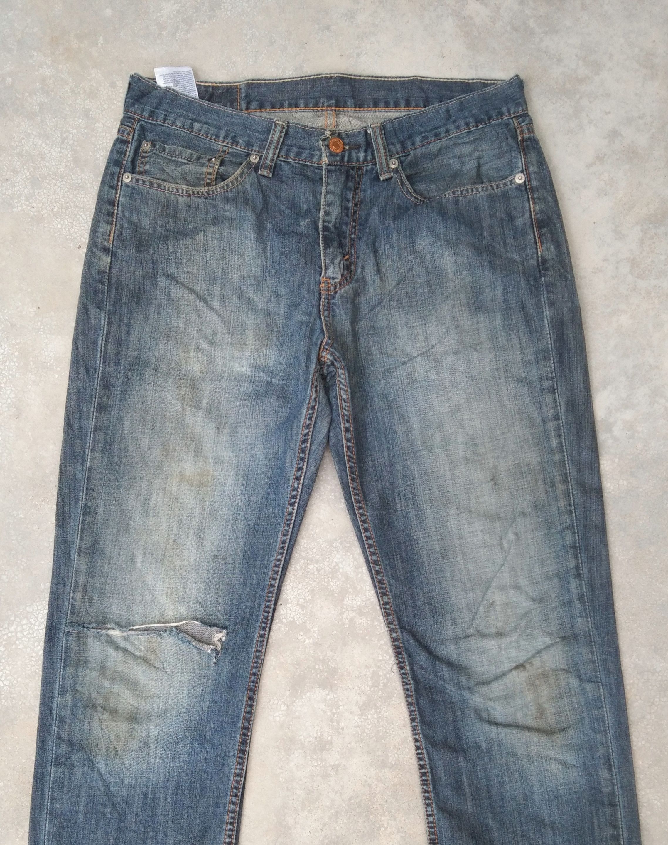 Levi's Vintage Levi's Jeans 514 Faded Blue Distressed Denim 32x32 Size US 32 / EU 48 - 6 Thumbnail