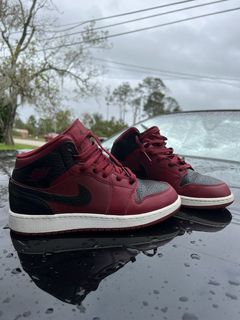 Jordan 1 Mid Team Red Black White (GS)