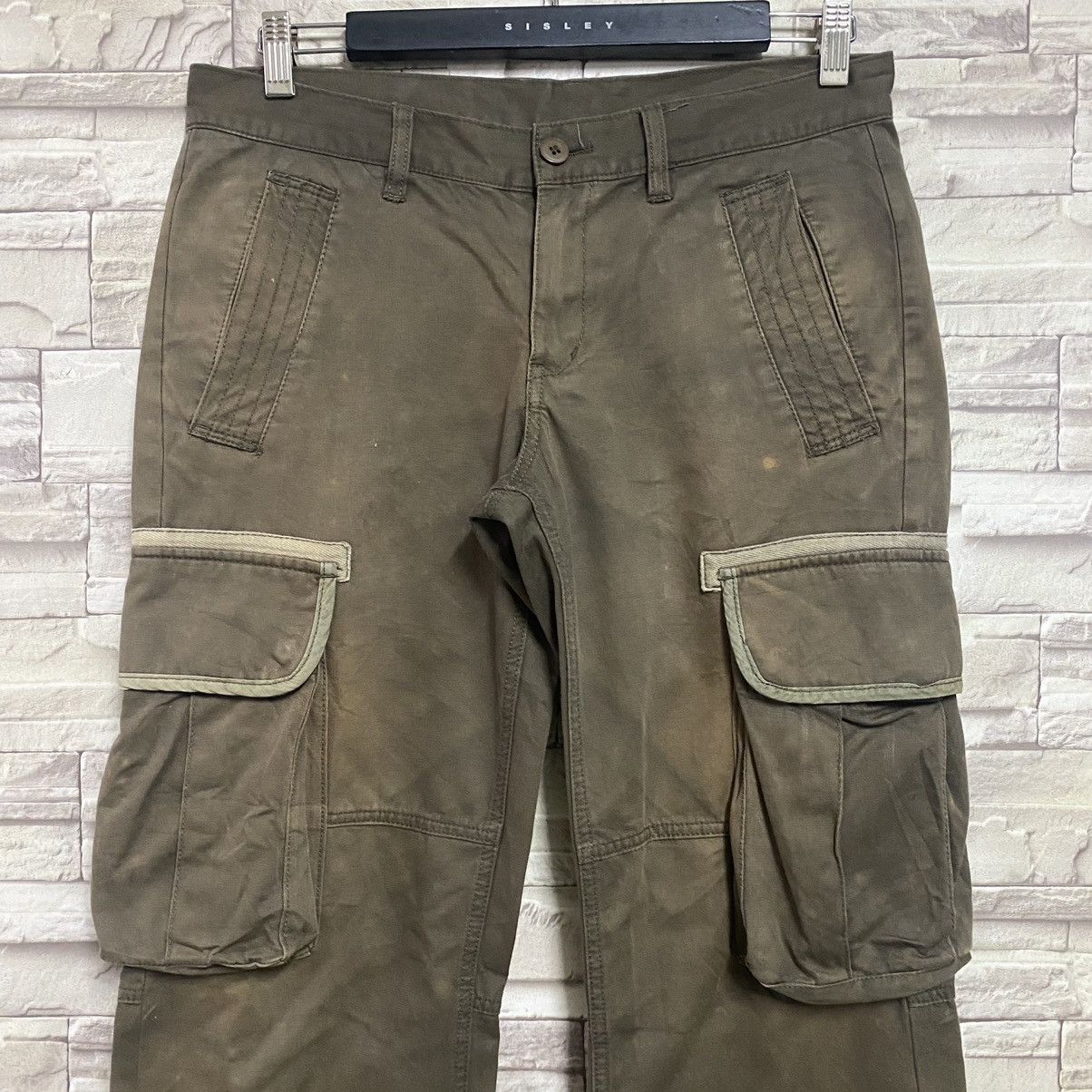 Japanese Brand Takeo Kikuchi Military Cargo Pants Faded Size US 32 / EU 48 - 4 Thumbnail