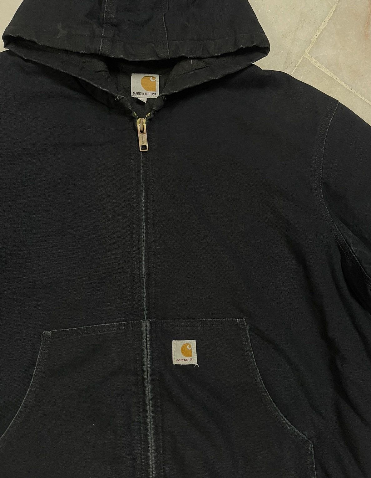 DISTRESSED CARHARTT DETROIT WORKER HOODIE JACKET (UNION)