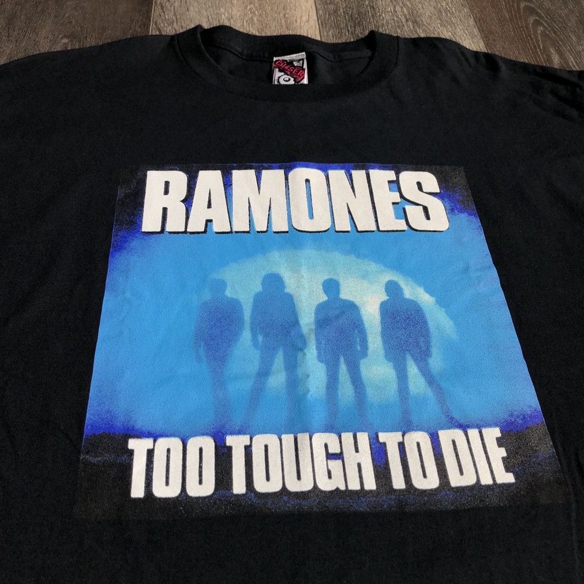 Band Tees Vintage 1990s Ramones Too Tough To Die Punk Chaser Logo Tee Size US XL / EU 56 / 4 - 1 Thumbnail