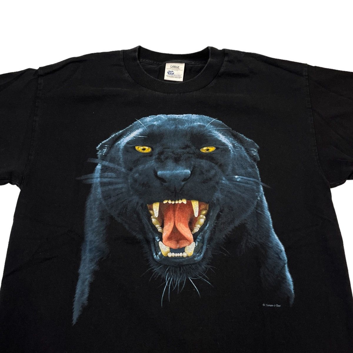 Vintage Vintage Human-I-tees Black Panther Tee Size US L / EU 52-54 / 3 - 2 Thumbnail