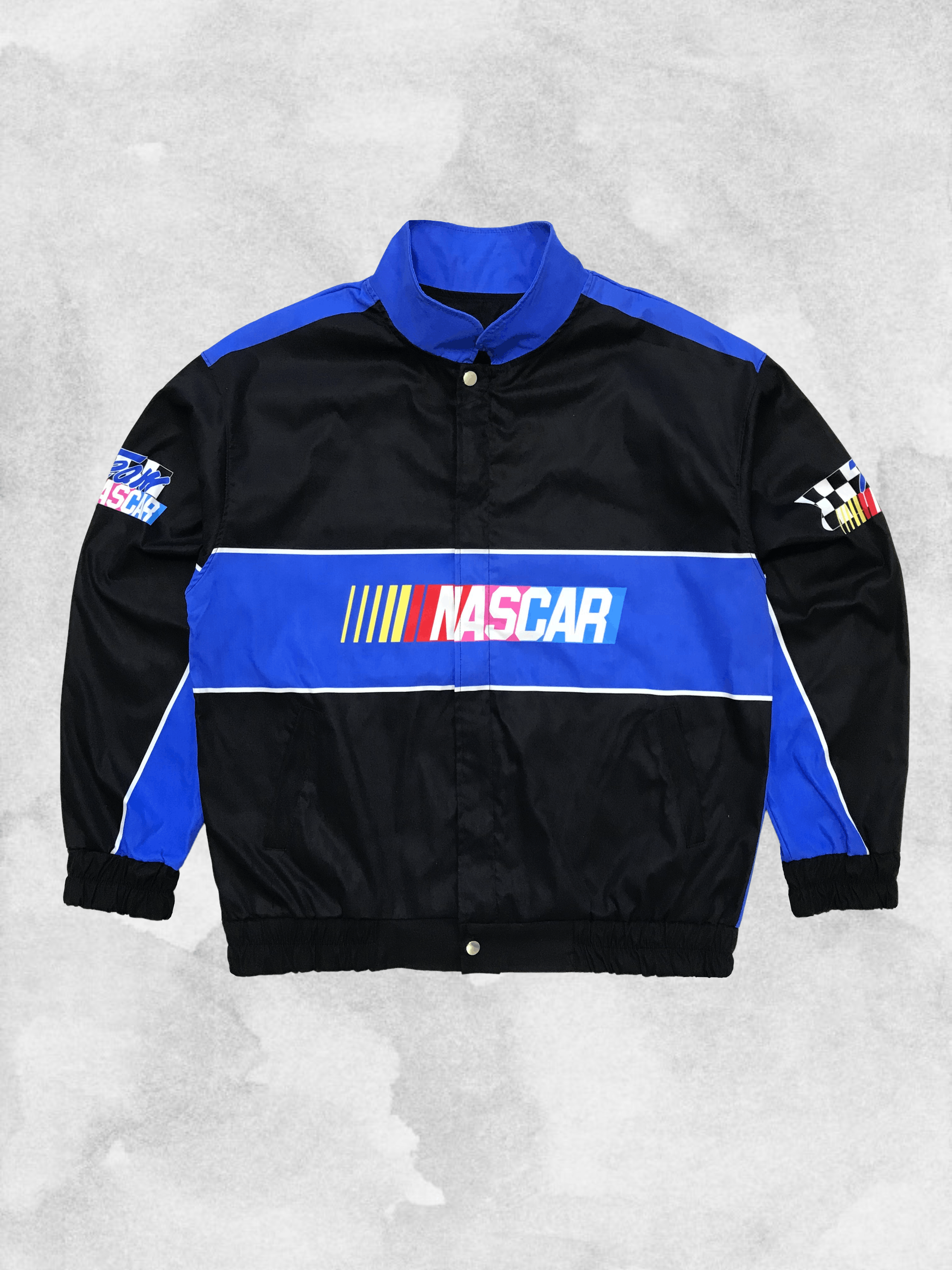 Vintage NASCAR Vintage Bomber Jacket Big Logo Racing 90s Rare Moto ...
