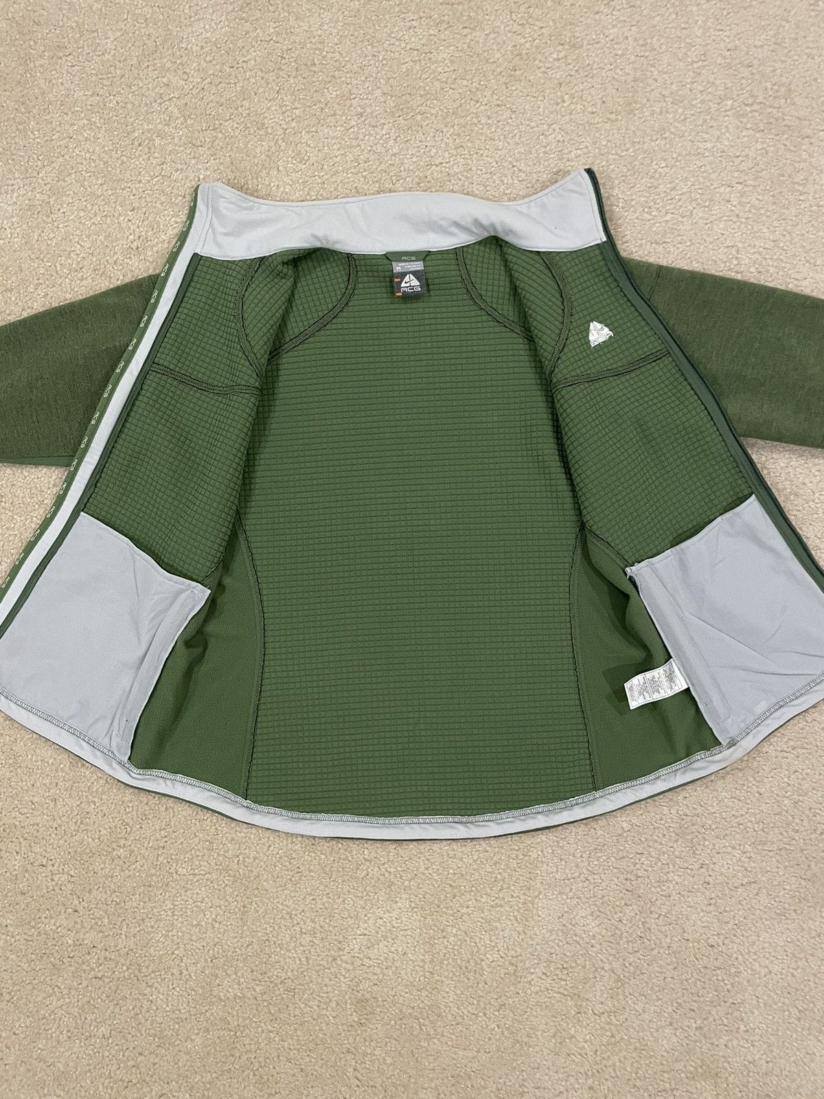 Nike × Nike ACG × Vintage Vintage Nike ACG Stealth Thermal Fleece Jacket Glade Fern Size US S / EU 44-46 / 1 - 2 Thumbnail