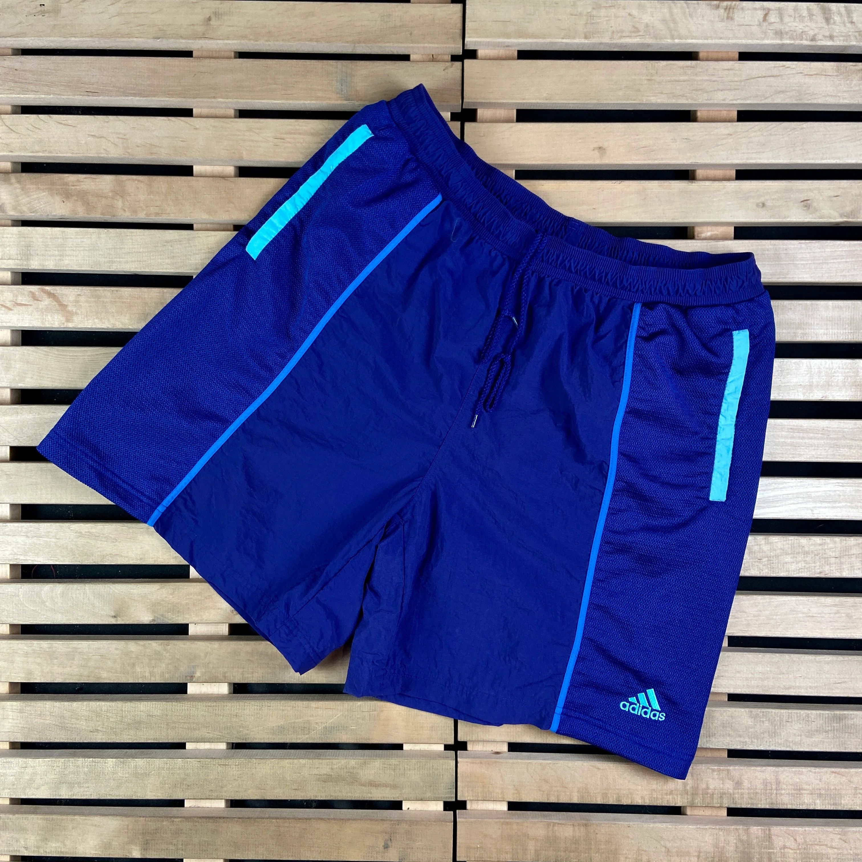 Adidas × Vintage Mens Shorts Adidas Vintage Size L Blue Size US 34 / EU 50 - 2 Thumbnail