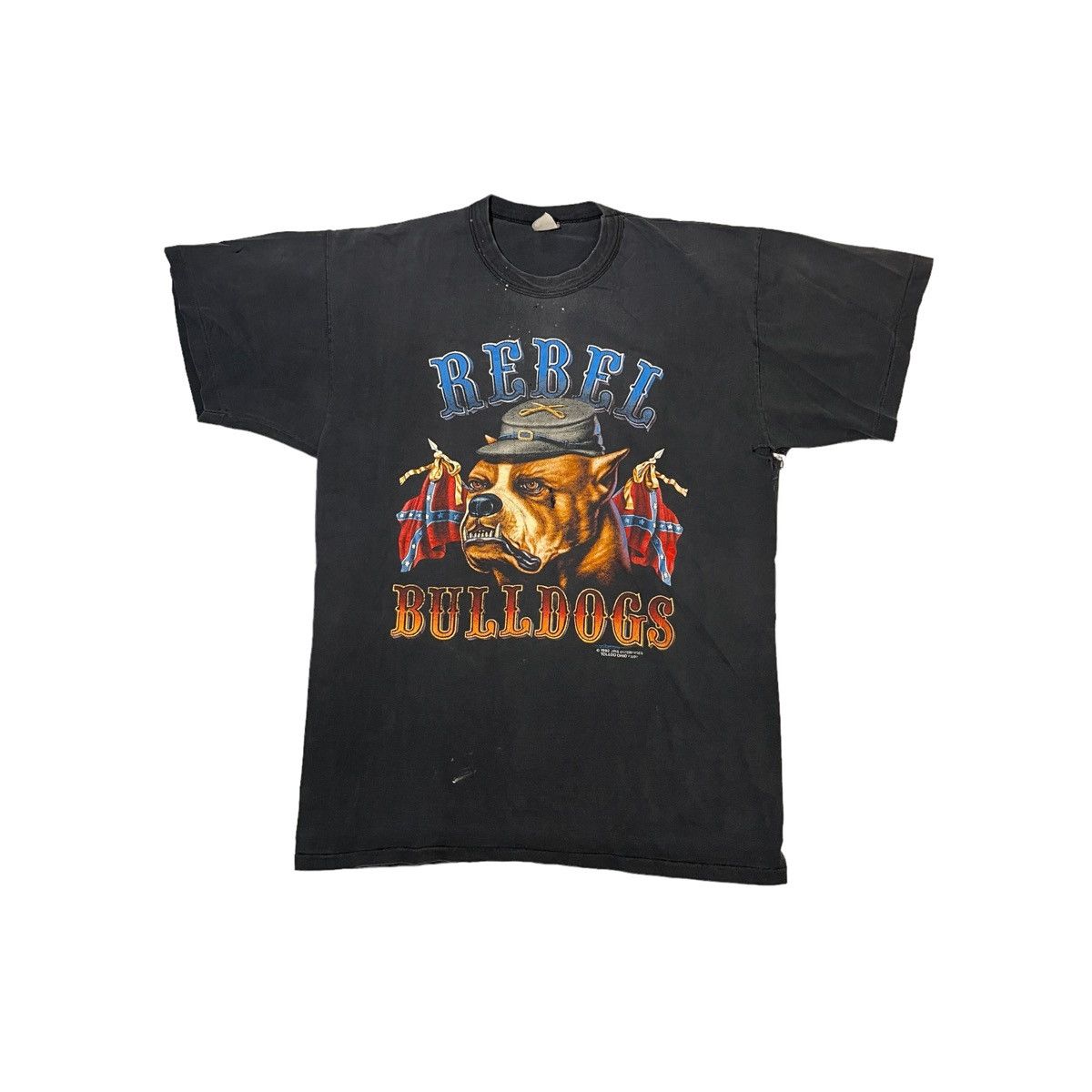 Vintage 1992 3D Emblem Rebel Bulldogs Tee Size US L / EU 52-54 / 3 - 1 Thumbnail