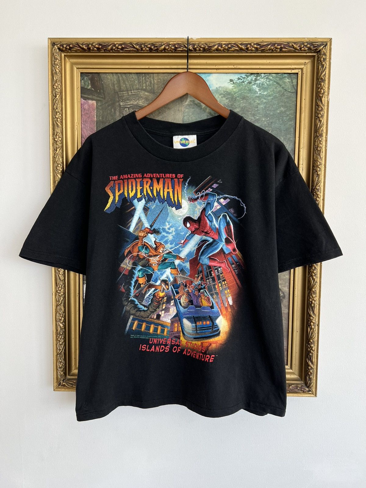 1998 fashion vintage marvel universal studios spiderman hobgoblin shirt