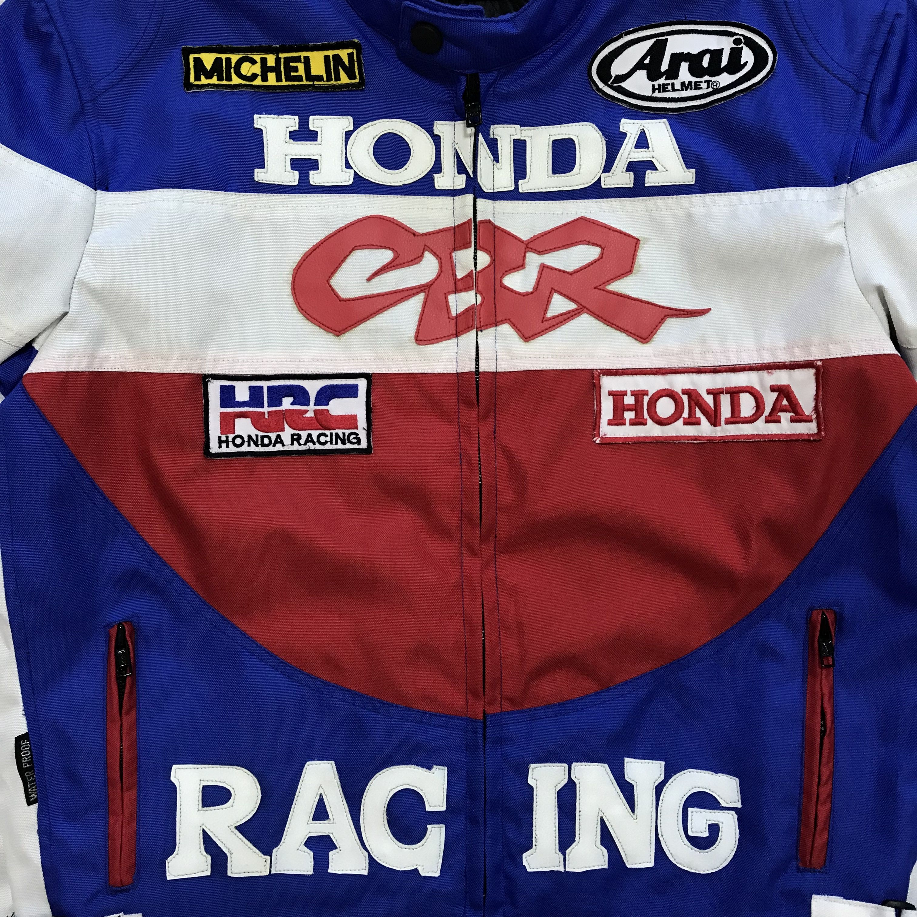 Honda × Vintage HONDA CBR Vintage Jacket Cordura Leather Bomber 90s Moto Size US L / EU 52-54 / 3 - 5 Thumbnail