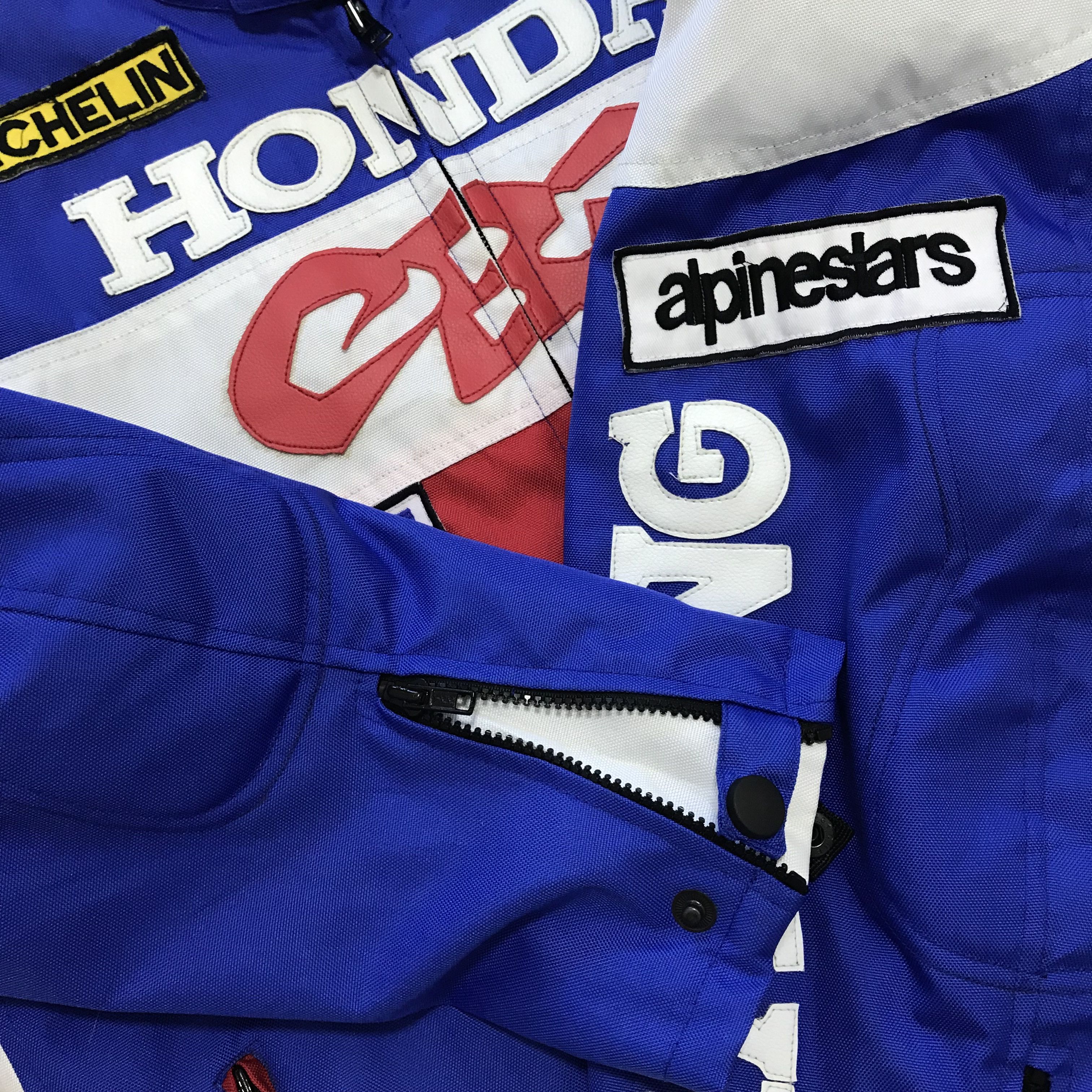 Honda × Vintage HONDA CBR Vintage Jacket Cordura Leather Bomber 90s Moto Size US L / EU 52-54 / 3 - 8 Thumbnail
