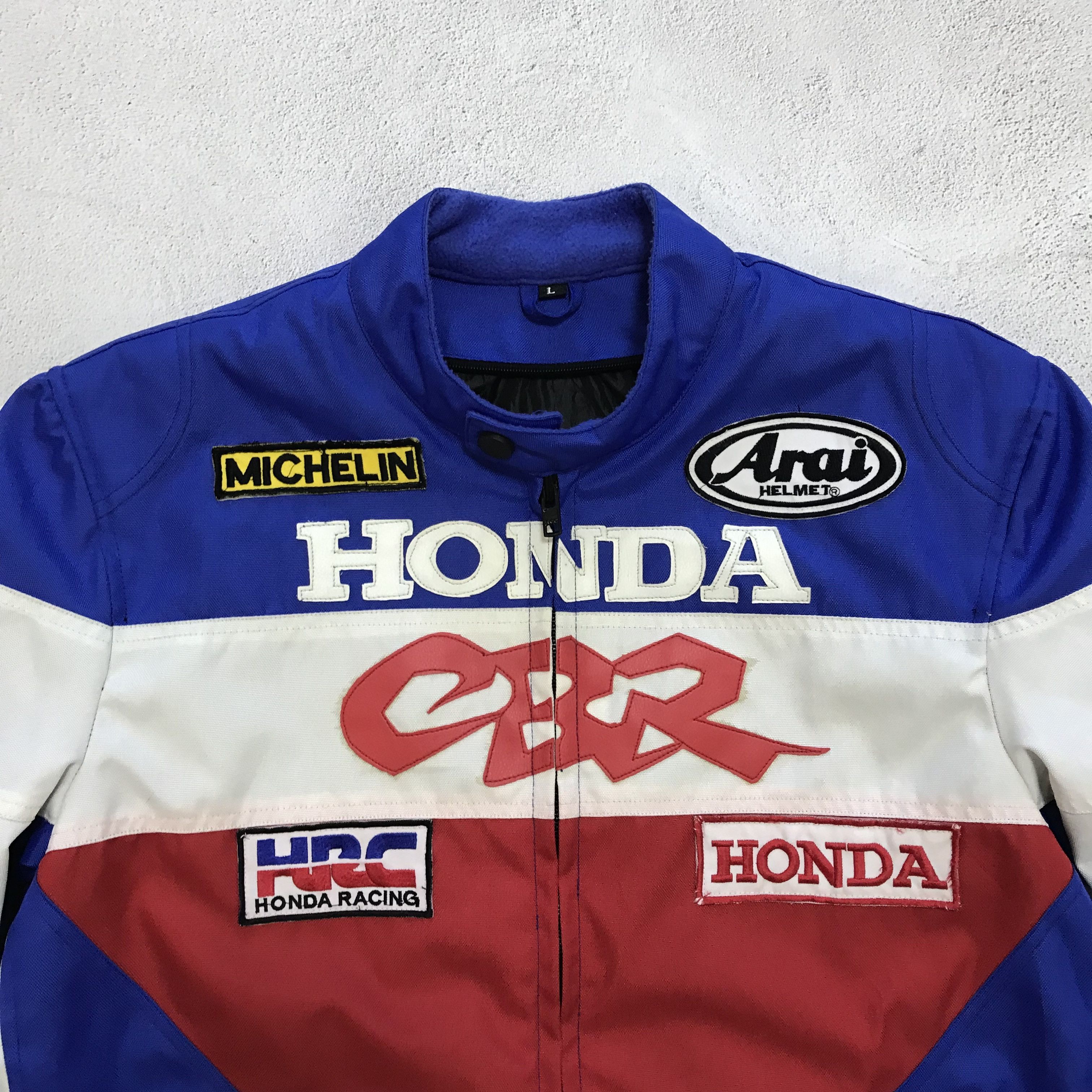 Honda × Vintage HONDA CBR Vintage Jacket Cordura Leather Bomber 90s Moto Size US L / EU 52-54 / 3 - 3 Thumbnail