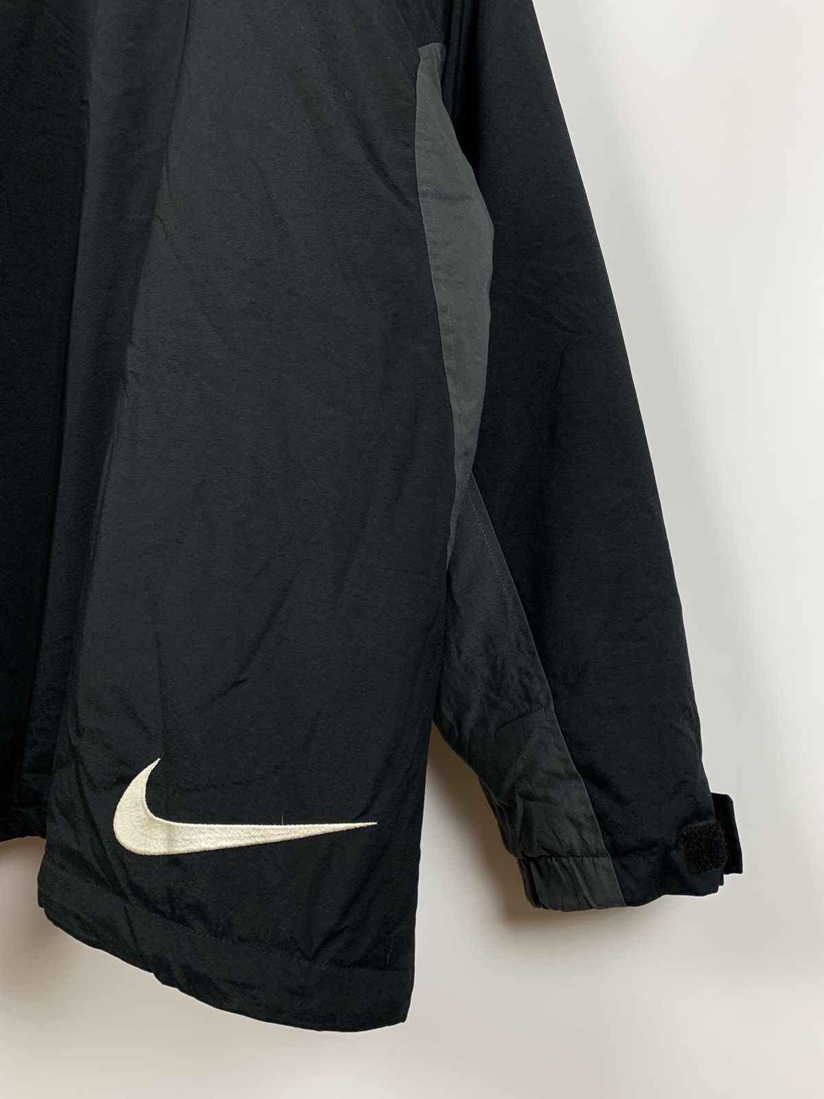 Nike Vintage Nike Double Swoosh Black Jacket Size US XL / EU 56 / 4 - 4 Thumbnail