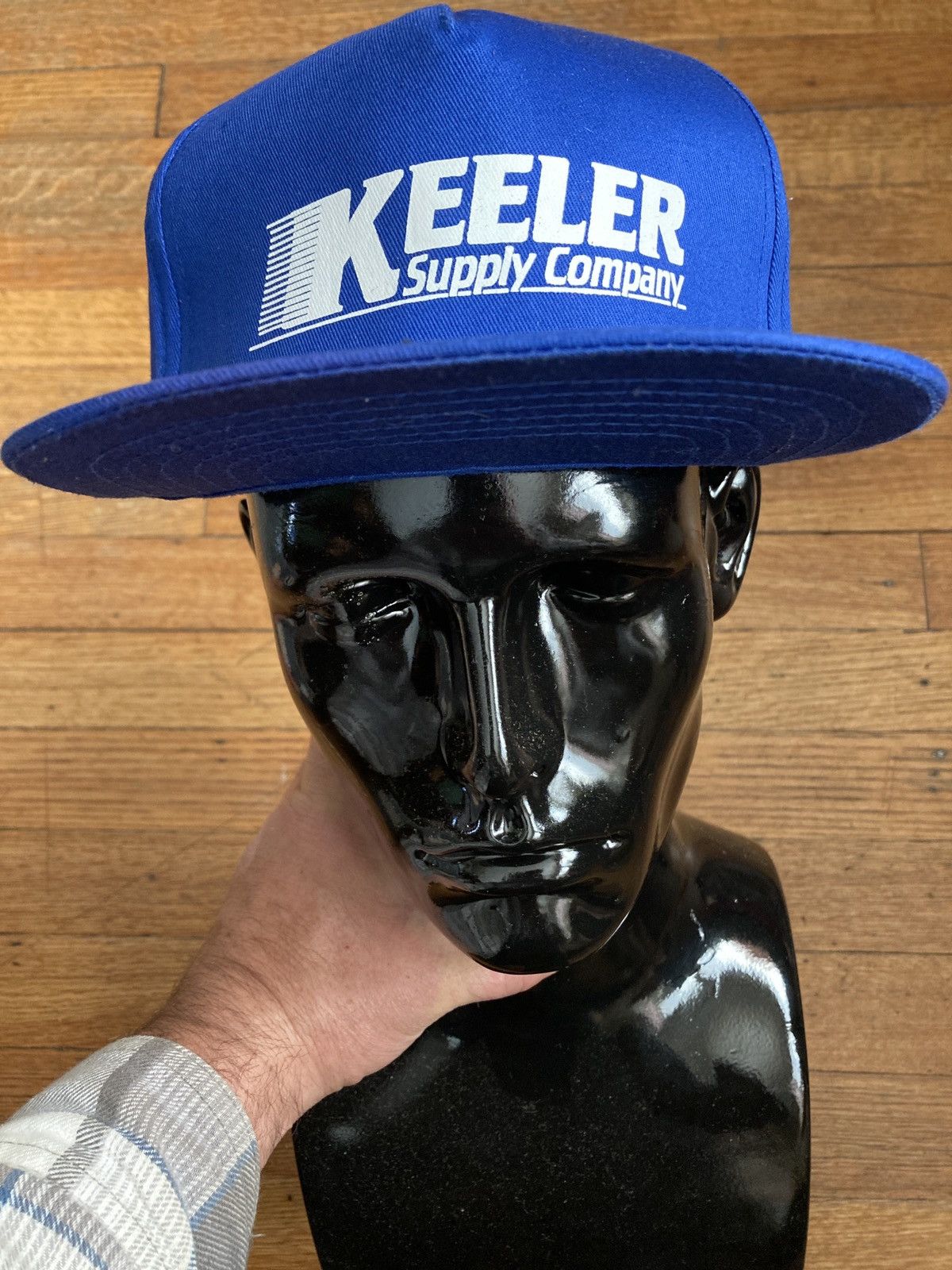 Vintage Keeler Supply Company Trucker Snapback Vintage Hat Cap Blue Size ONE SIZE - 3 Thumbnail