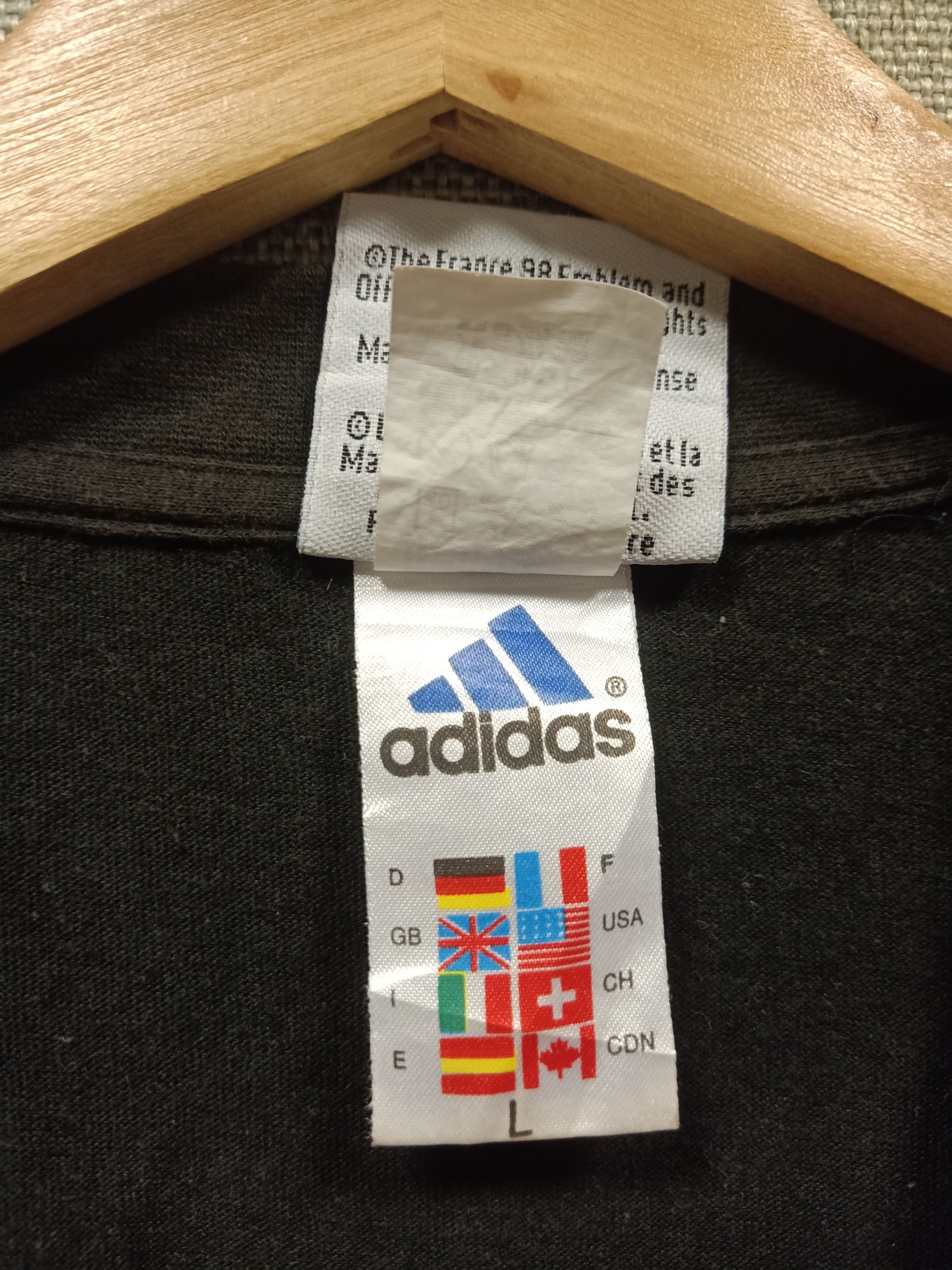 Adidas Vintage 1998 fifa world cup france promo/england team tee Size US L / EU 52-54 / 3 - 6 Thumbnail