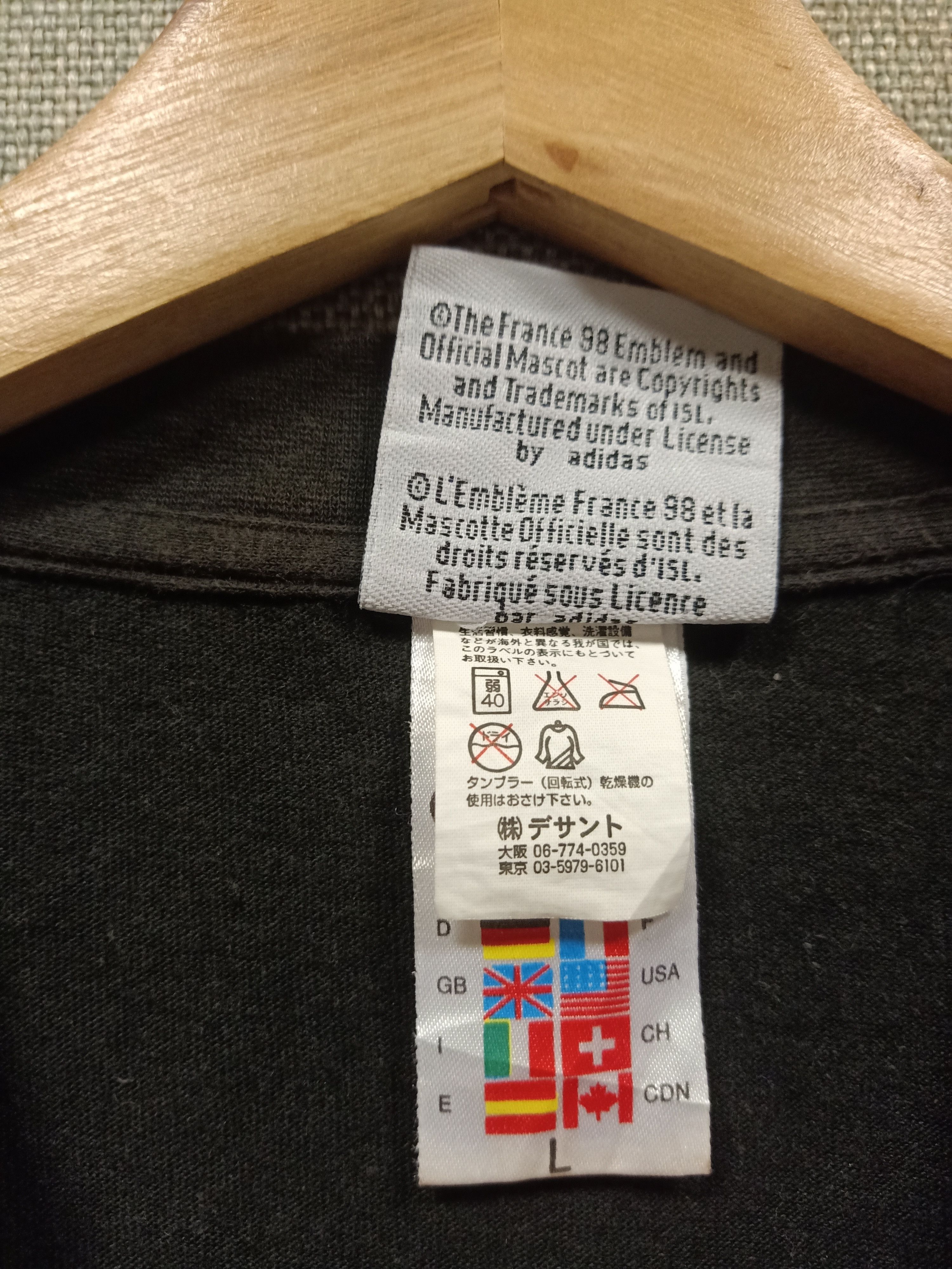 Adidas Vintage 1998 fifa world cup france promo/england team tee Size US L / EU 52-54 / 3 - 5 Thumbnail
