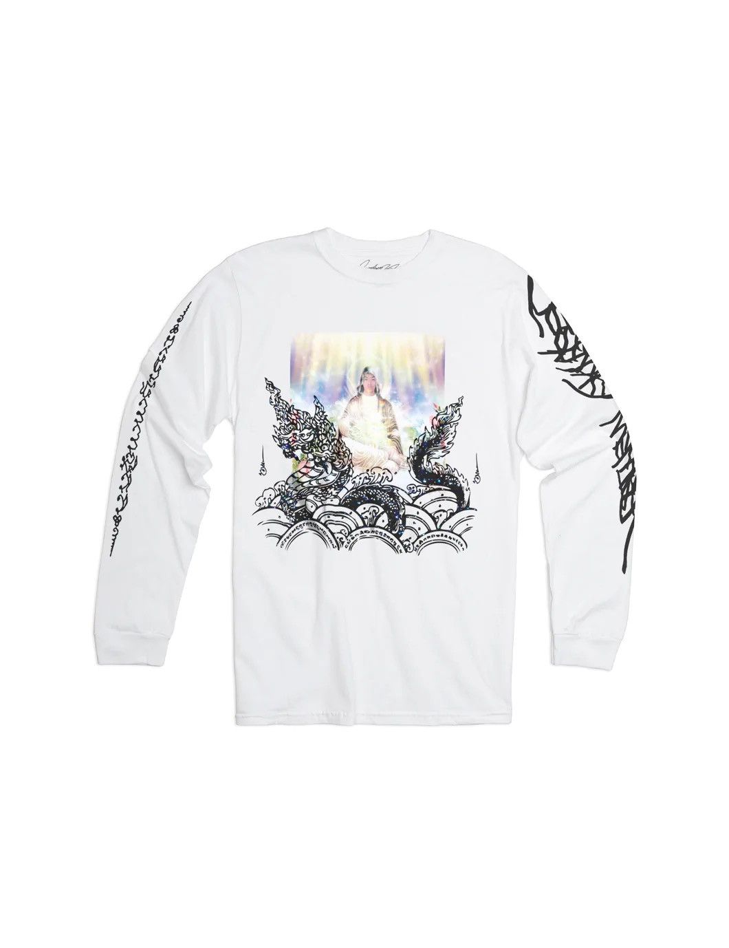 image of Drain Gang x Sad Boys Sbe Merch Thaiboy Digital Legendary Member Longsleeve T-Shirt White (Size XL)