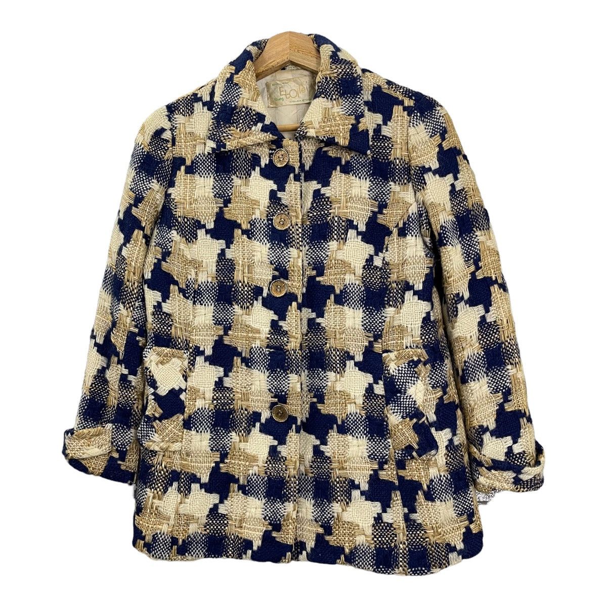 Japanese Brand Vintage Ateuer Etoile Mohair Blend Boucle Knit Blazer Small Size S / US 4 / IT 40 - 3 Thumbnail