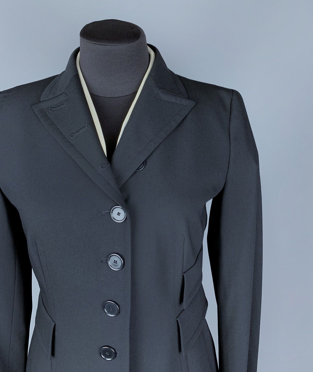 Akris Women's AKRIS Punto Black Wool Button Blazer Jacket Size US6 Size M / US 6-8 / IT 42-44 - 4 Thumbnail