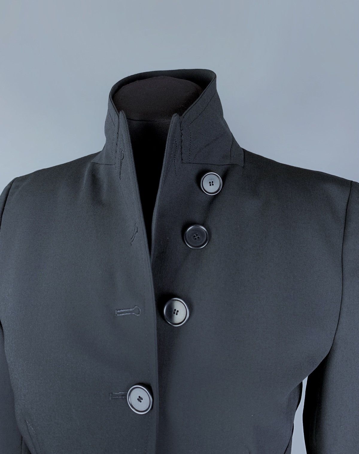 Akris Women's AKRIS Punto Black Wool Button Blazer Jacket Size US6 Size M / US 6-8 / IT 42-44 - 6 Thumbnail