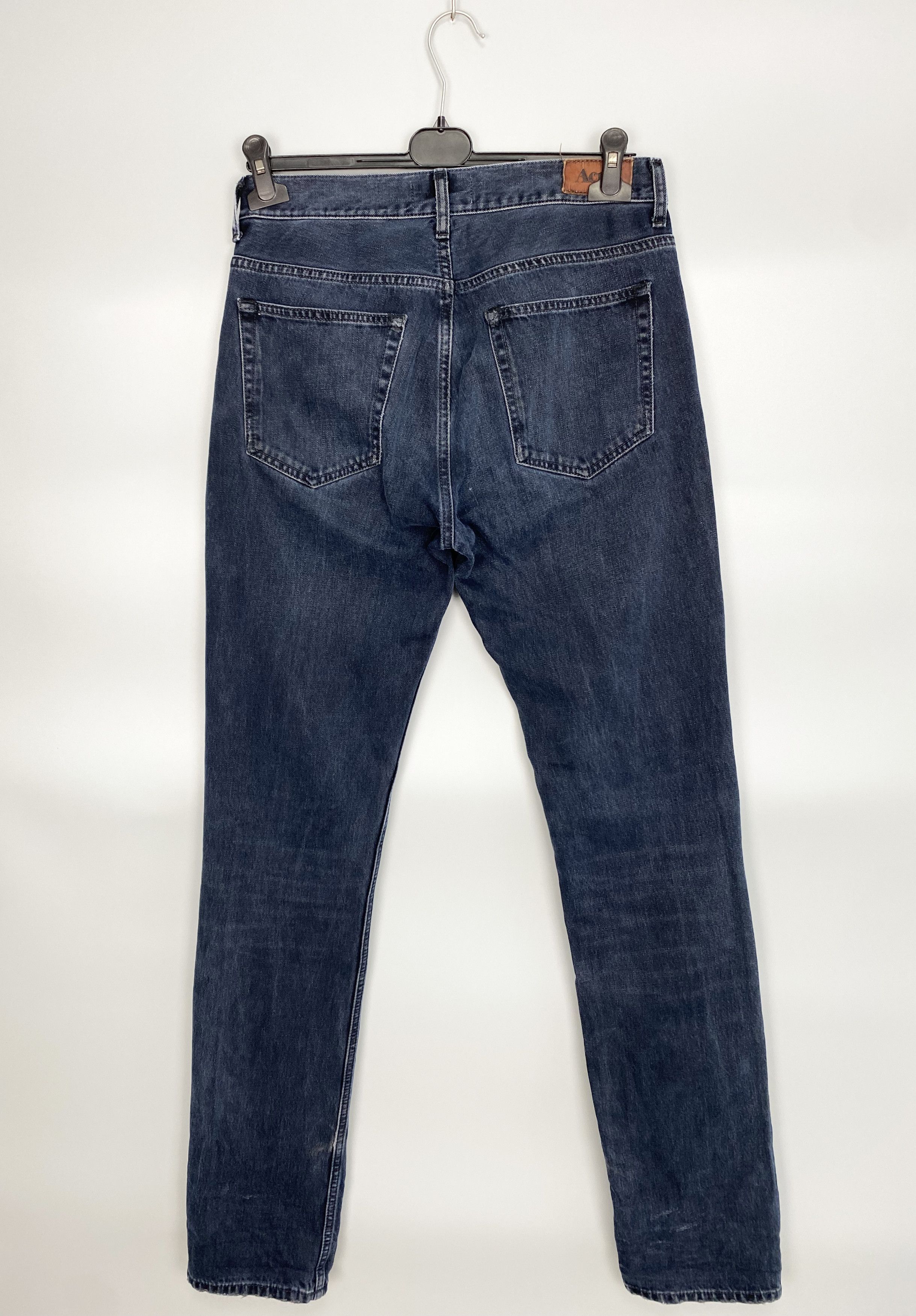 Acne Studios ACNE Roc Lana Blue Denim Jeans Leather Patch W31 L34 Size US 31 - 8 Thumbnail