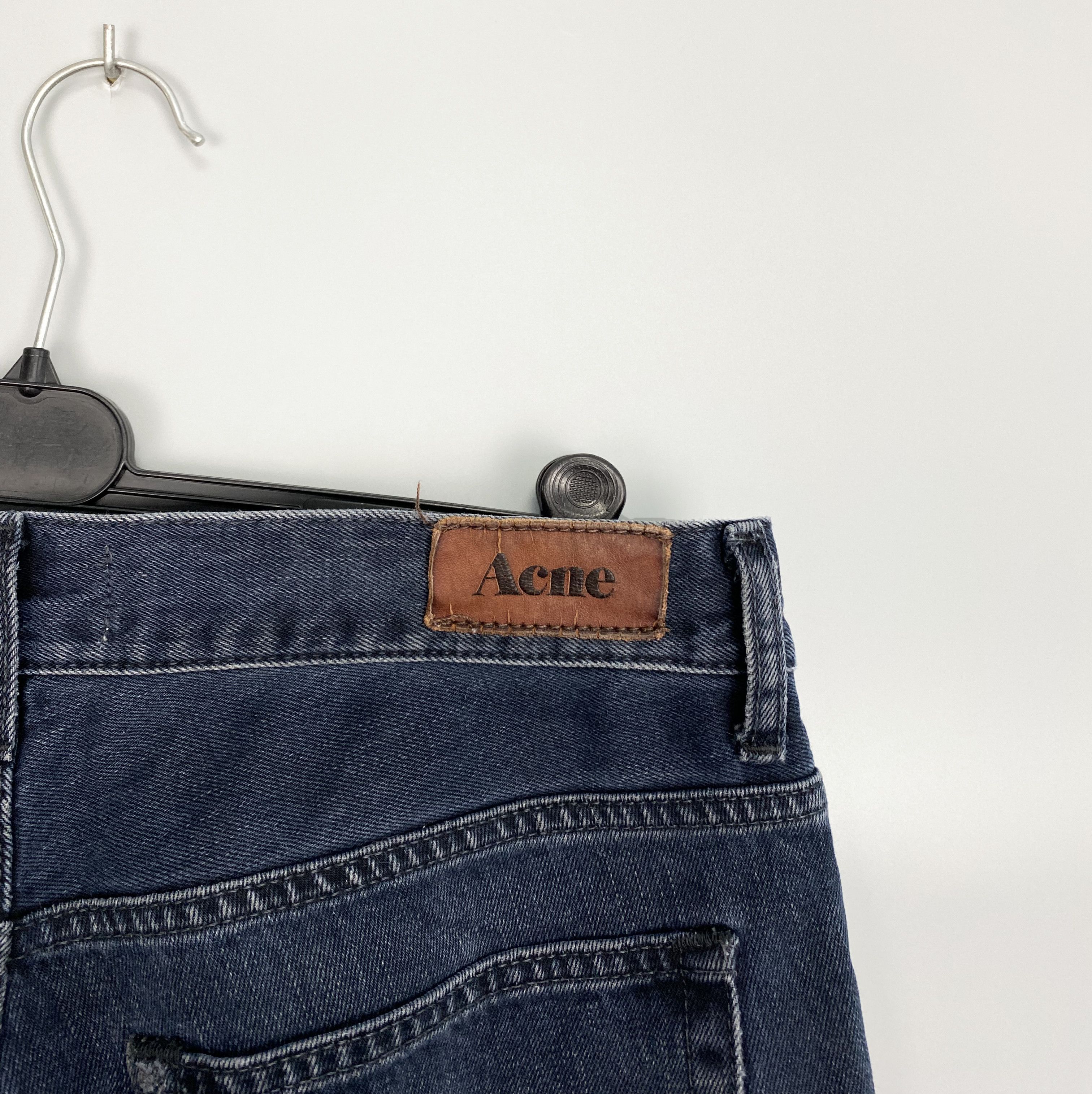 Acne Studios ACNE Roc Lana Blue Denim Jeans Leather Patch W31 L34 Size US 31 - 11 Thumbnail