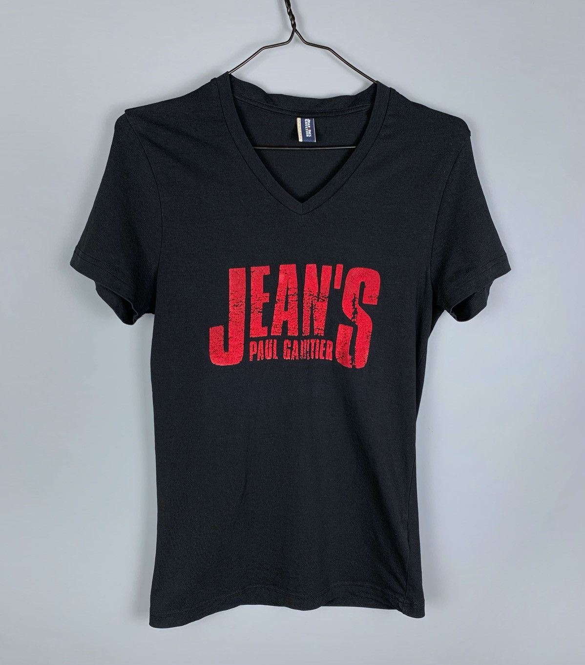 Vintage Vintage Jean's Paul Gaultier V-Neck T-Shirt Size S JPG Size S / US 4 / IT 40 - 1 Thumbnail
