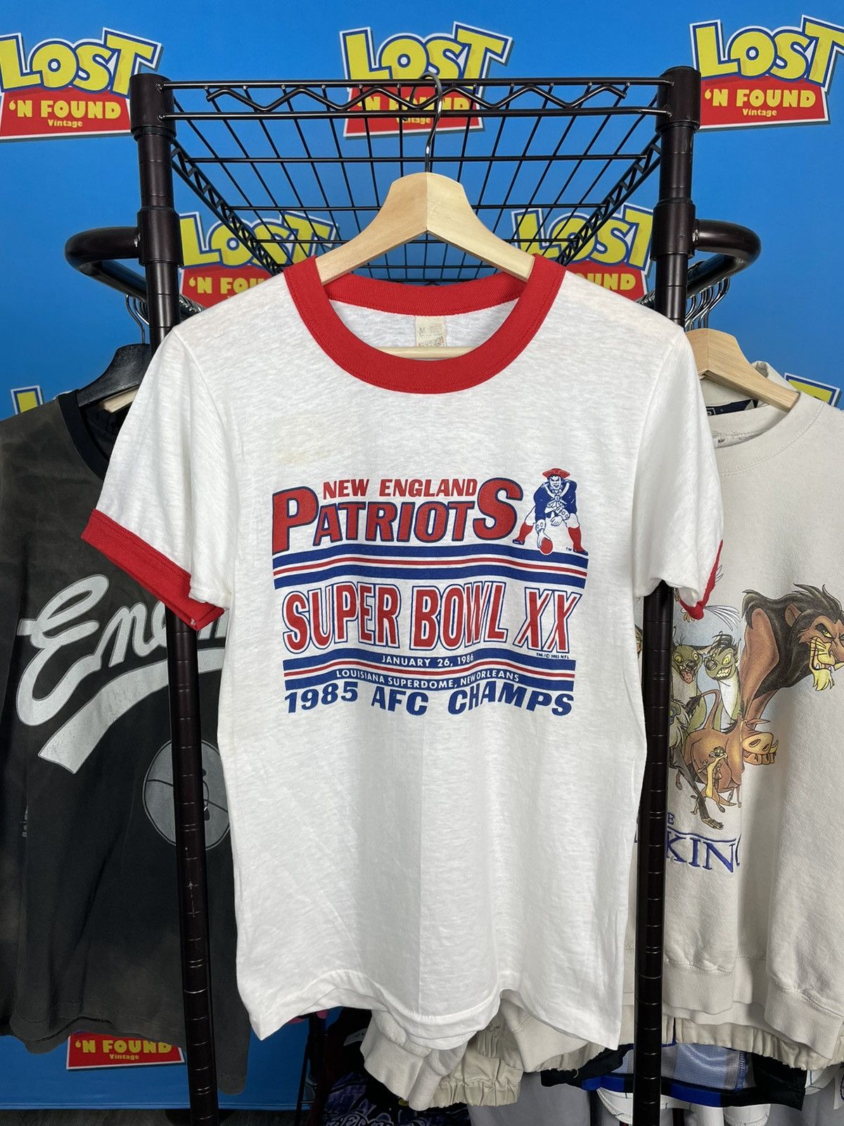 NFL 1985 New England Patriots Super Bowl Ringer Tee Size US S / EU 44-46 / 1 - 1 Thumbnail