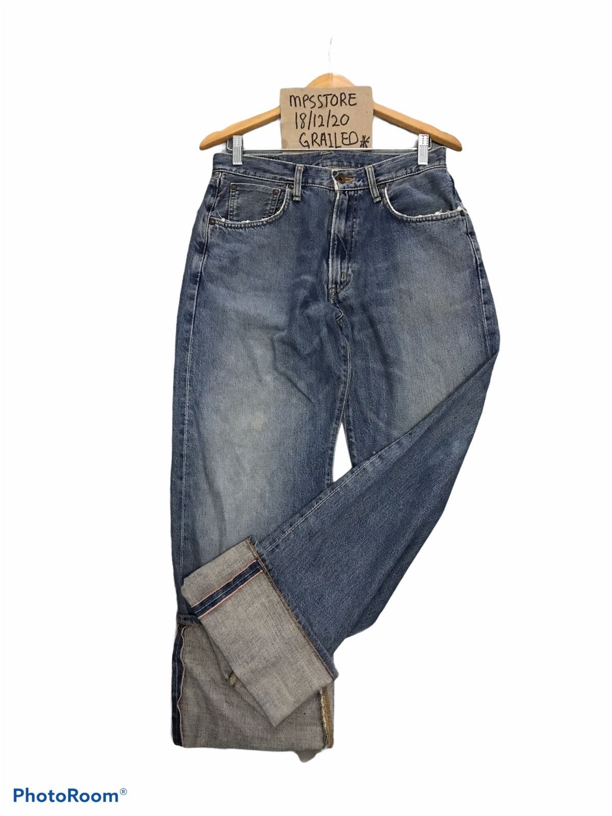 Edwin × Japanese Brand × Vintage EDWIN 505 SELVEDGE BLUE JAPAN JEANS Size US 32 / EU 48 - 8 Thumbnail