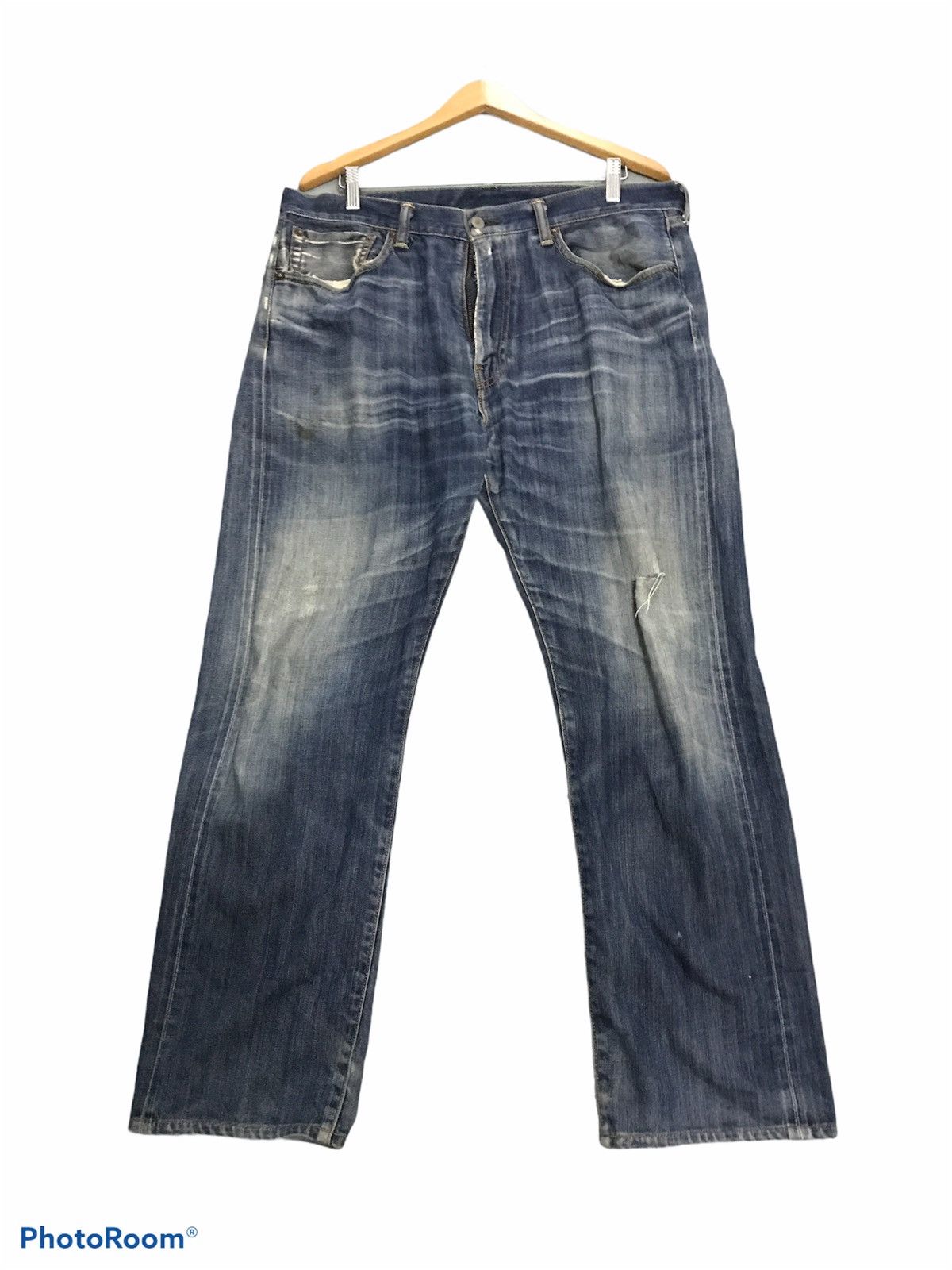 Japanese Brand Vintage Levis 505 Selvedge Distressed Denim Jeans Size US 36 / EU 52 - 1 Thumbnail