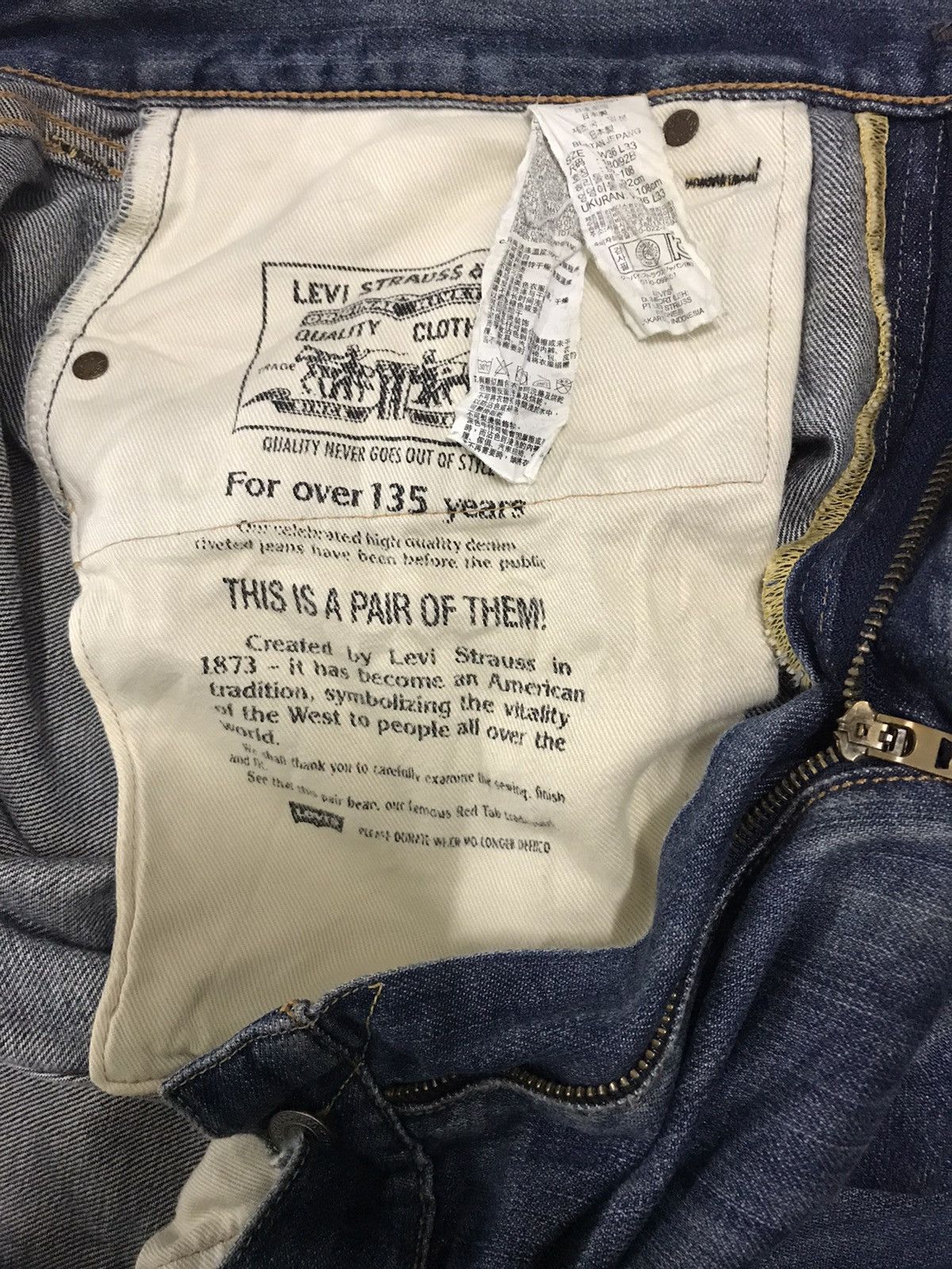 Japanese Brand Vintage Levis 505 Selvedge Distressed Denim Jeans Size US 36 / EU 52 - 9 Thumbnail